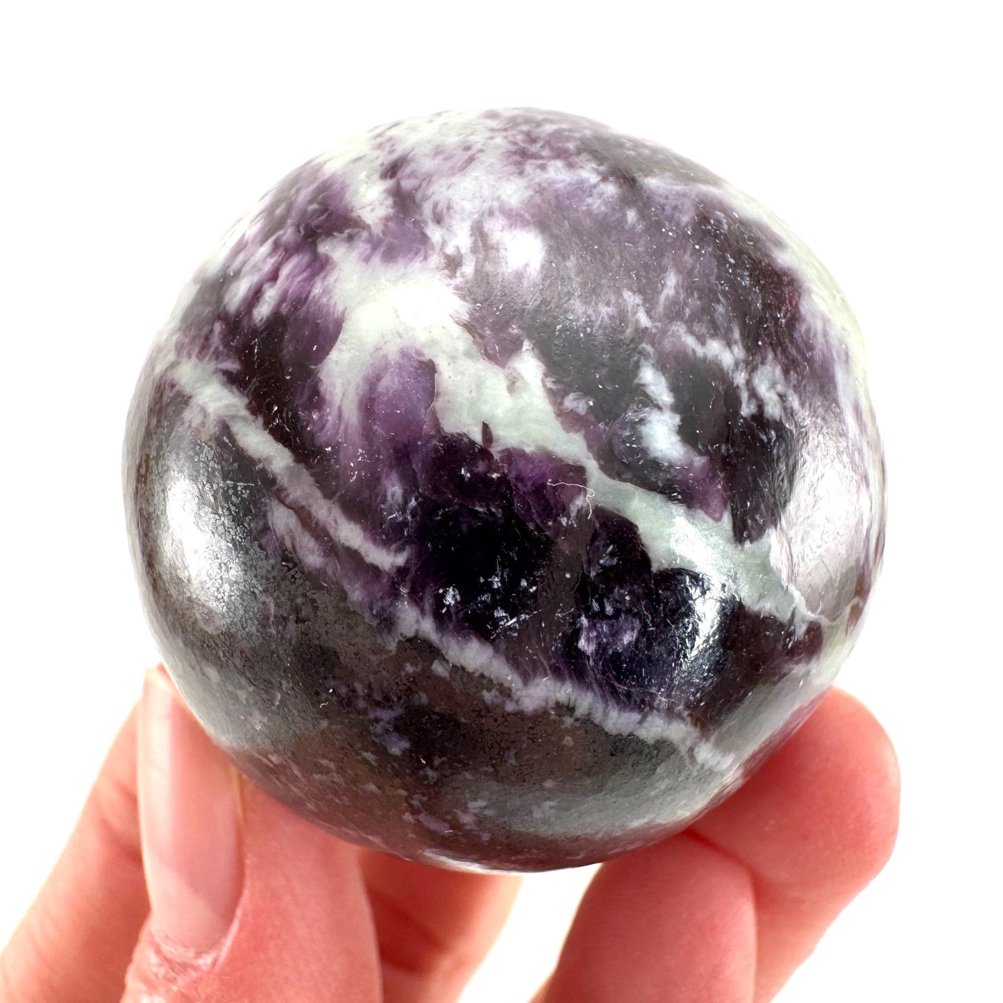 Kammererite Sphere (India) | polished kammererite crystal ball, crystal sphere