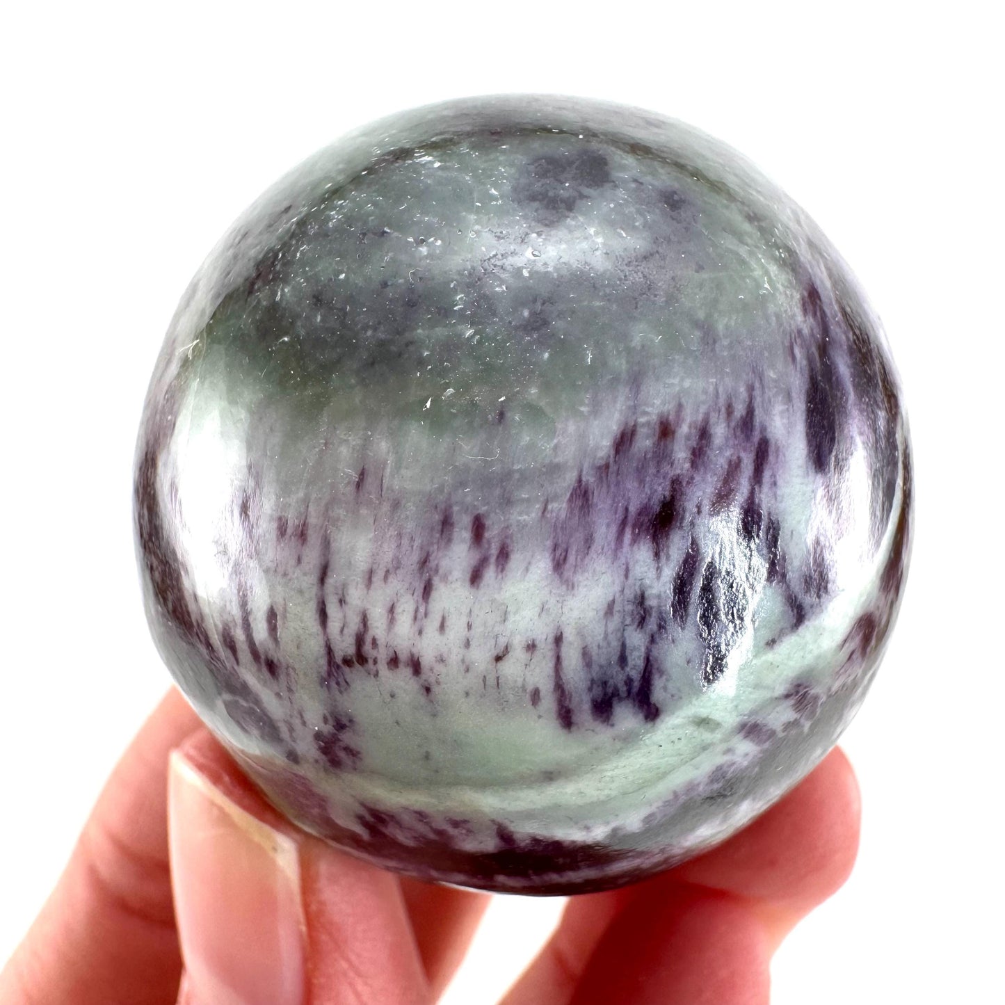 Kammererite Sphere (India) | polished kammererite crystal ball, crystal sphere