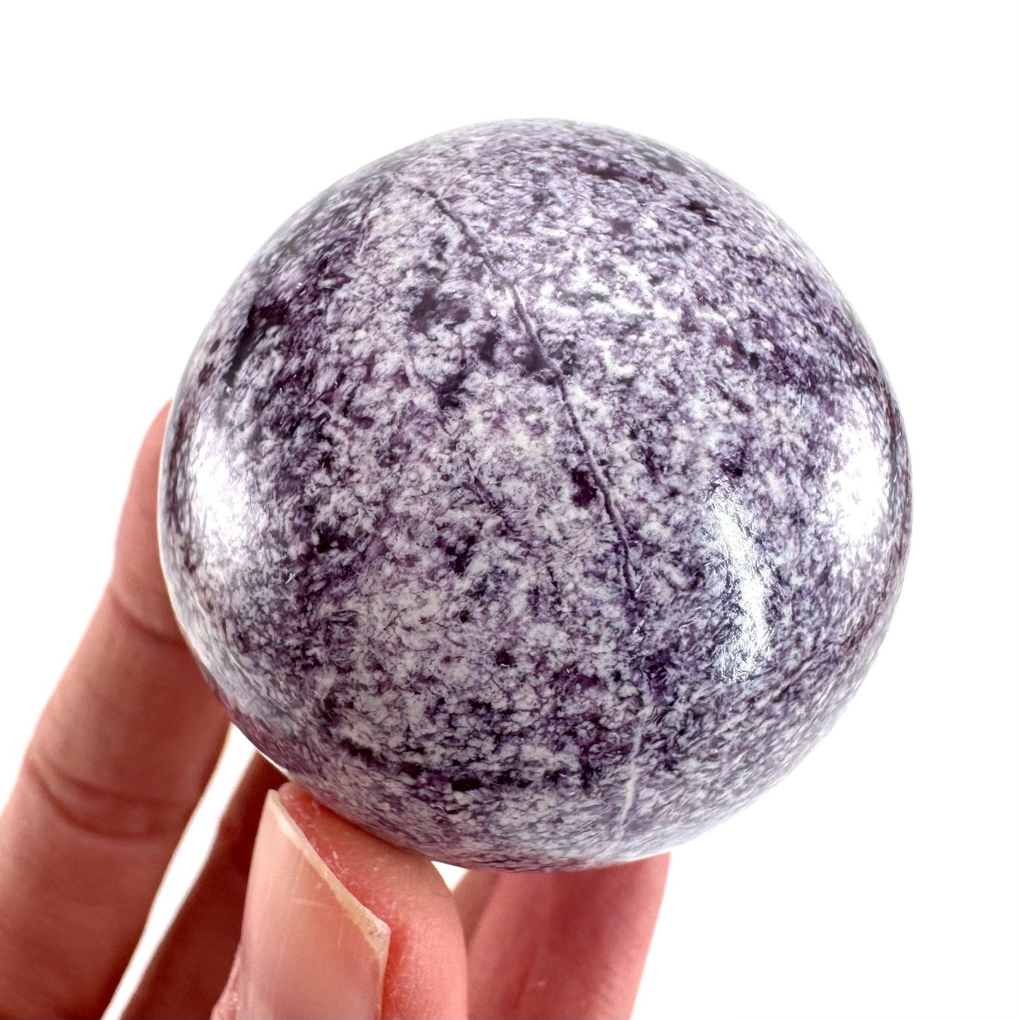 Kammererite Sphere (India) | polished kammererite crystal ball, crystal sphere