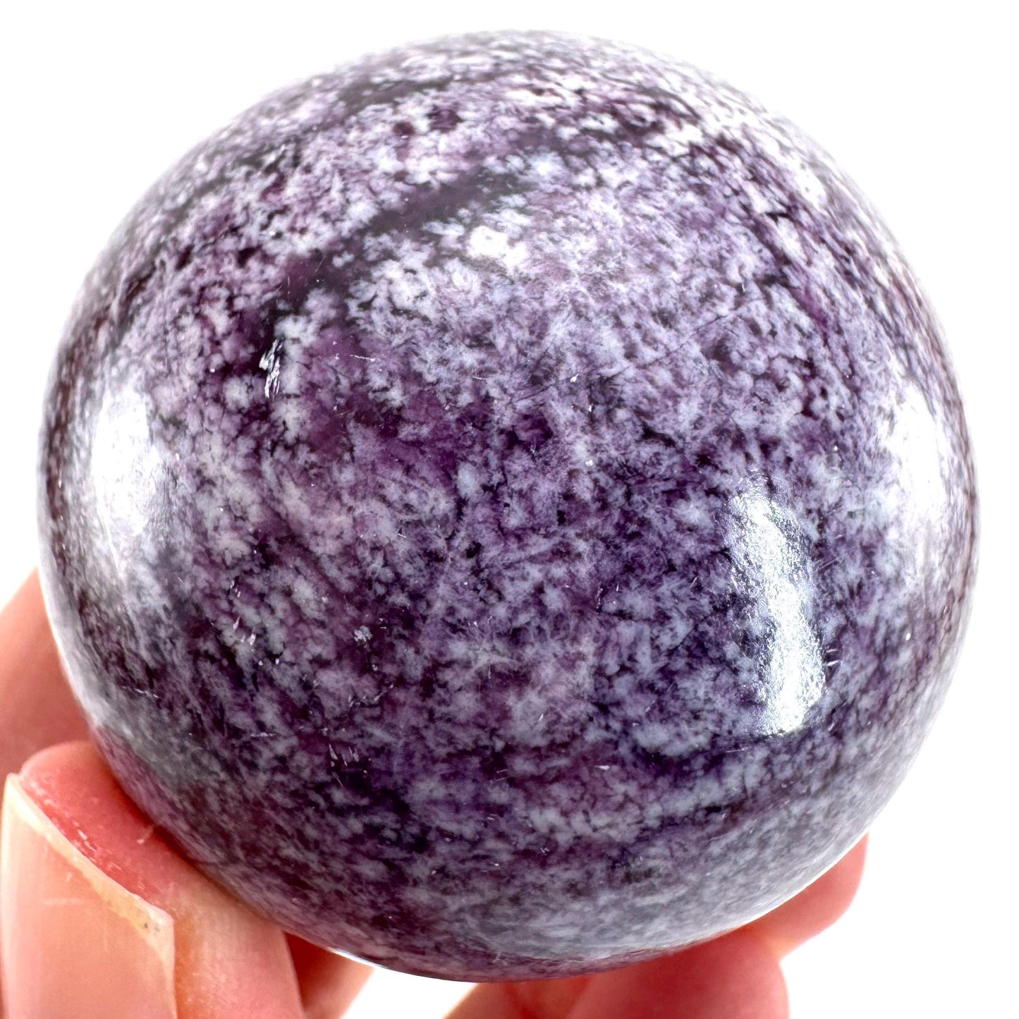 Kammererite Sphere (India) | polished kammererite crystal ball, crystal sphere