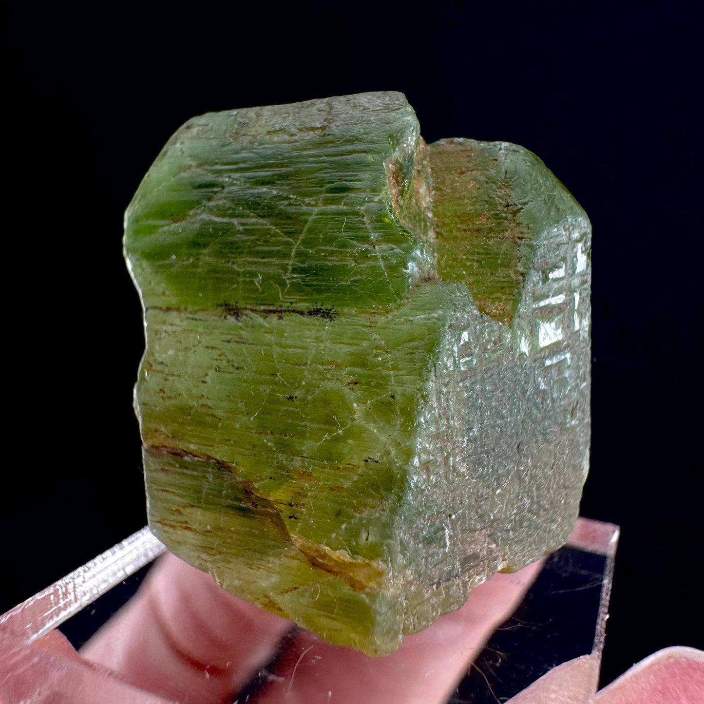Peridot (Pakistan) | naturally terminated peridot crystal, mineral specimen
