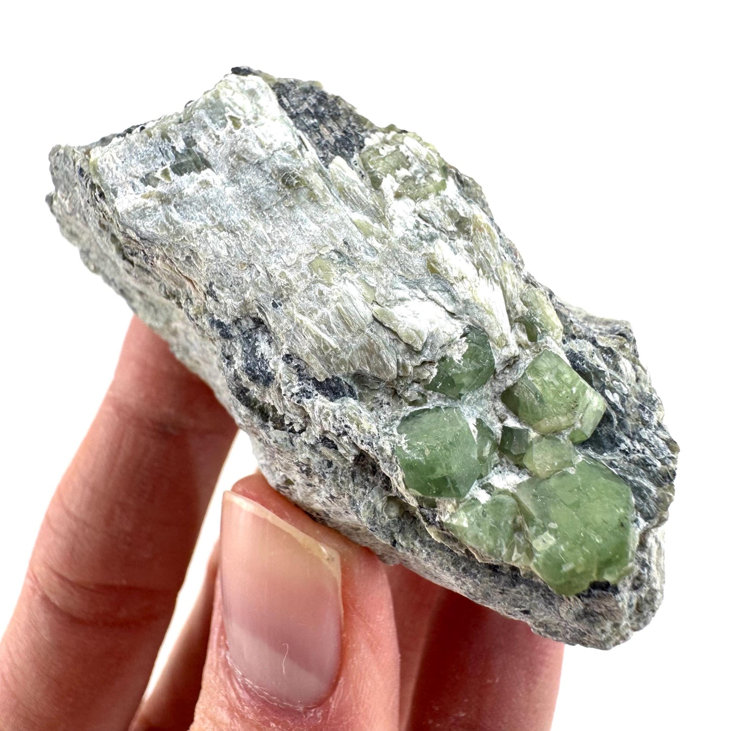 Demantoid Garnet on Matrix (Pakistan) | green garnet crystal, mineral specimen