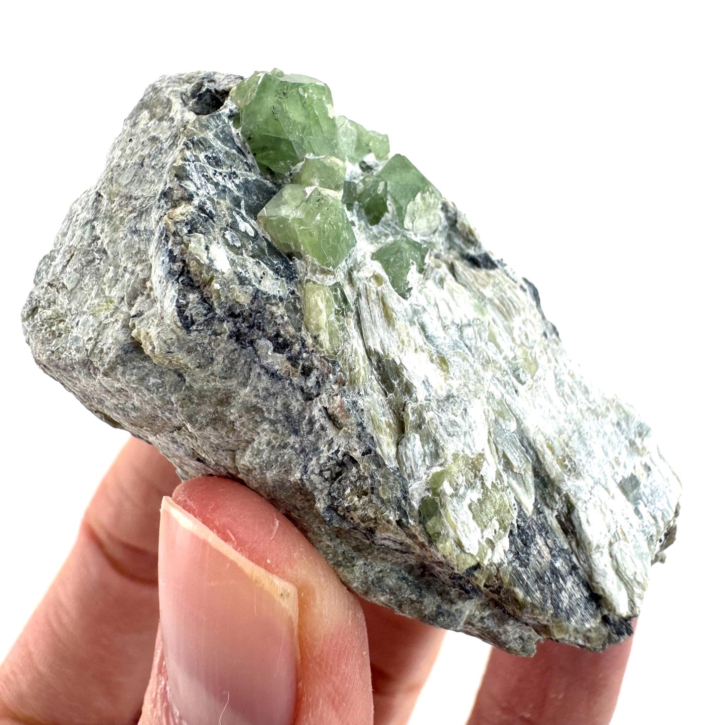 Demantoid Garnet on Matrix (Pakistan) | green garnet crystal, mineral specimen