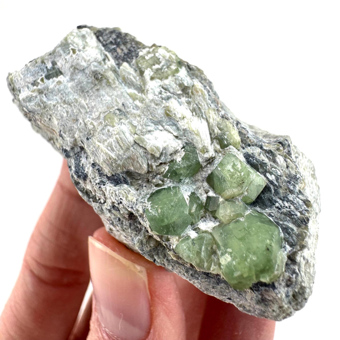 Demantoid Garnet on Matrix (Pakistan) | green garnet crystal, mineral specimen