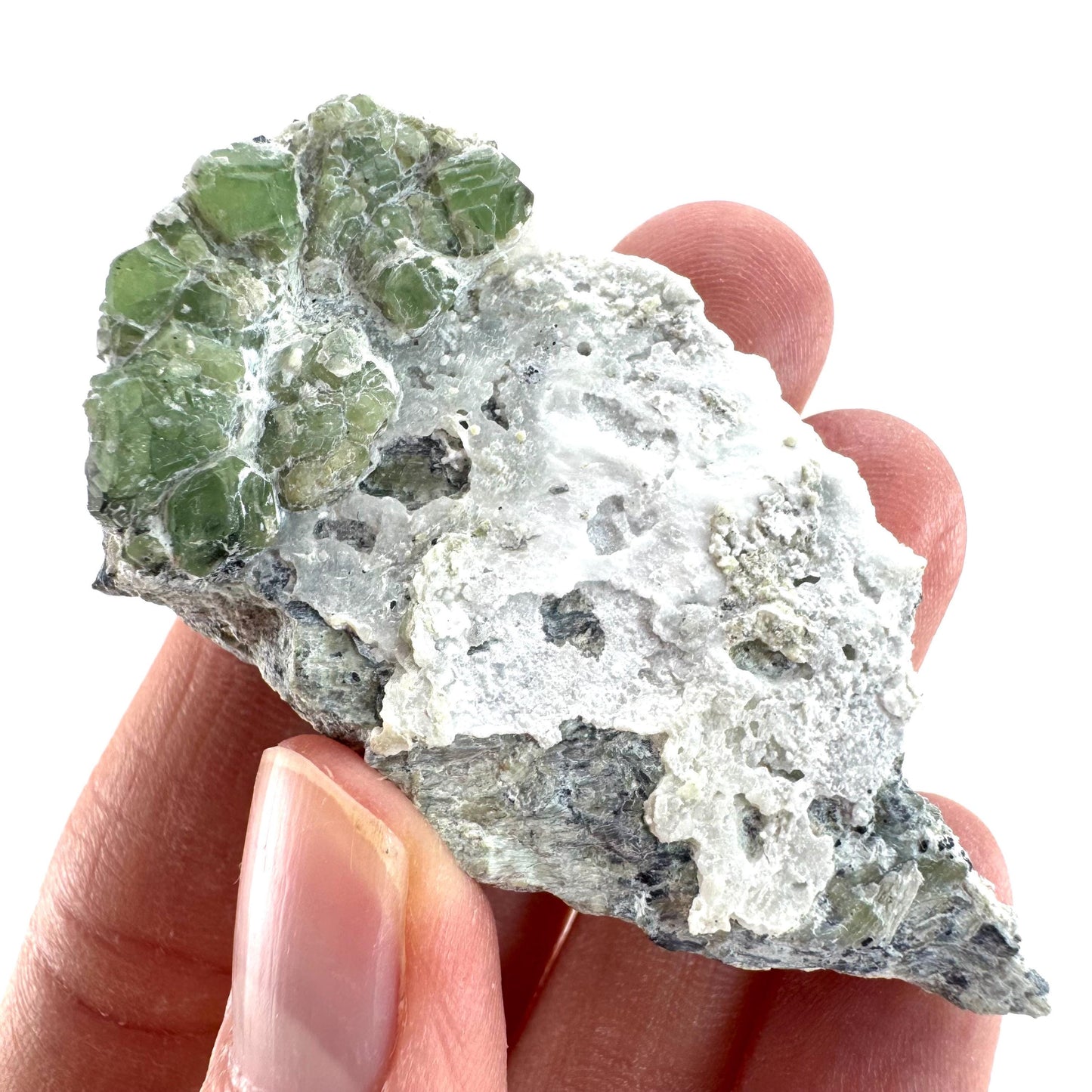 Demantoid Garnet on Matrix (Pakistan) | green garnet crystal, mineral specimen