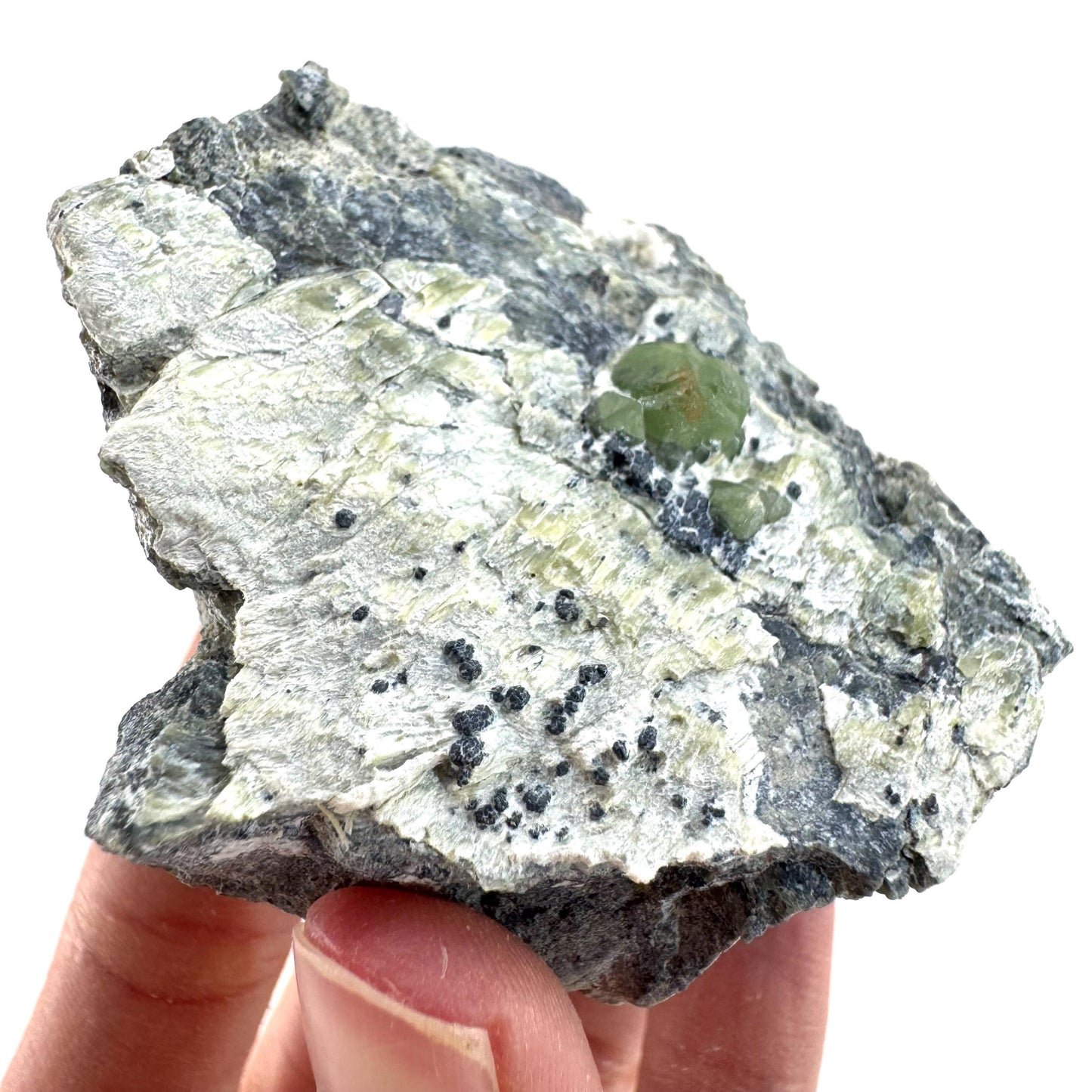 Demantoid Garnet on Matrix (Pakistan) | green garnet crystal, mineral specimen