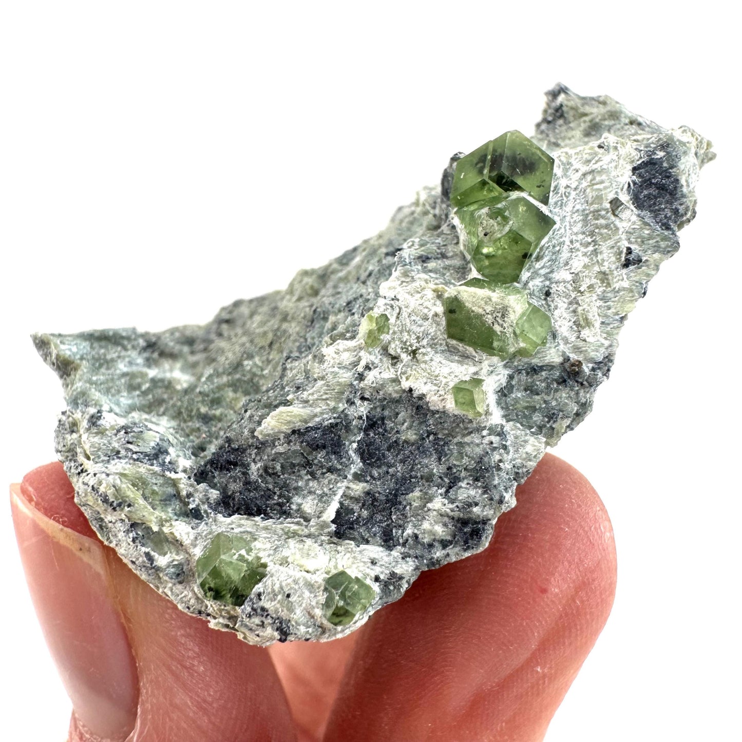 Demantoid Garnet on Matrix (Pakistan) | green garnet crystal, mineral specimen