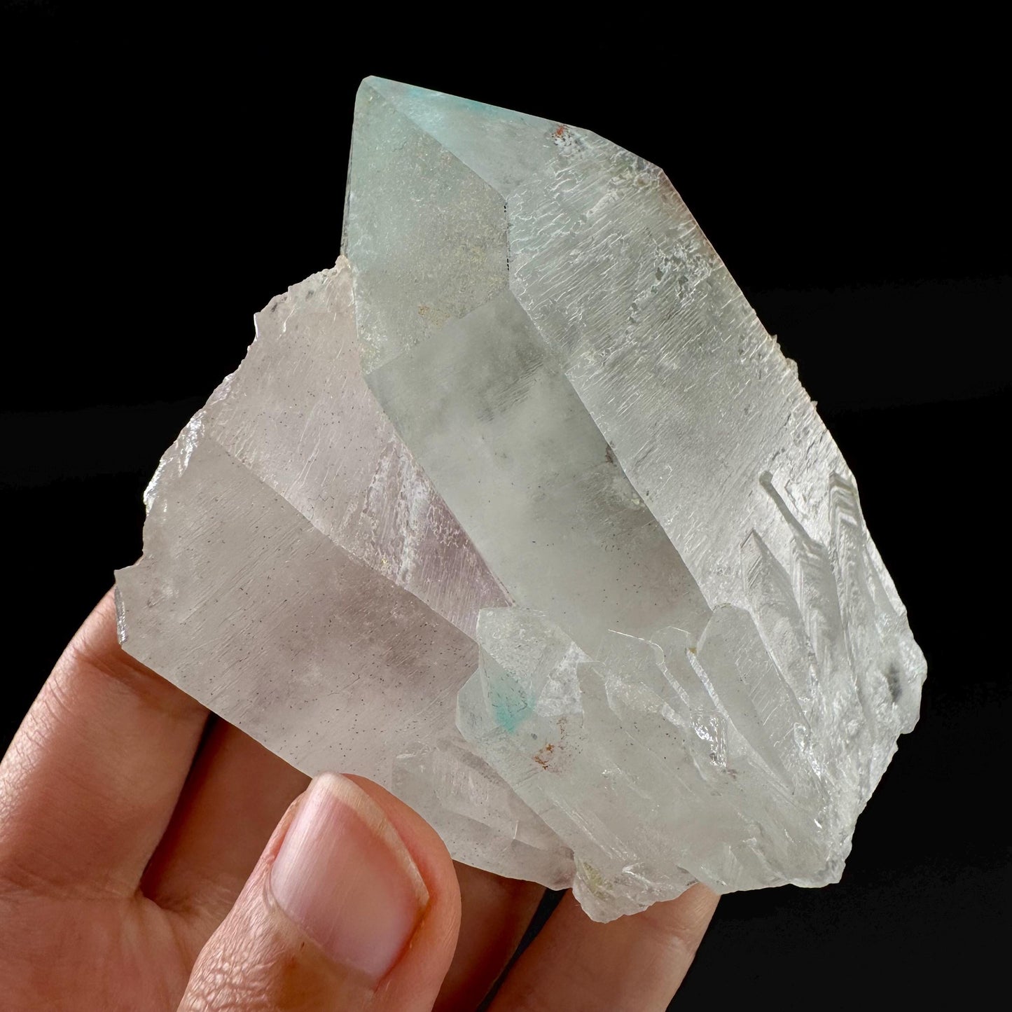 Ajoite & Copper Included Quartz (South Africa) | ajoite quartz crystal, rare mineral specimen