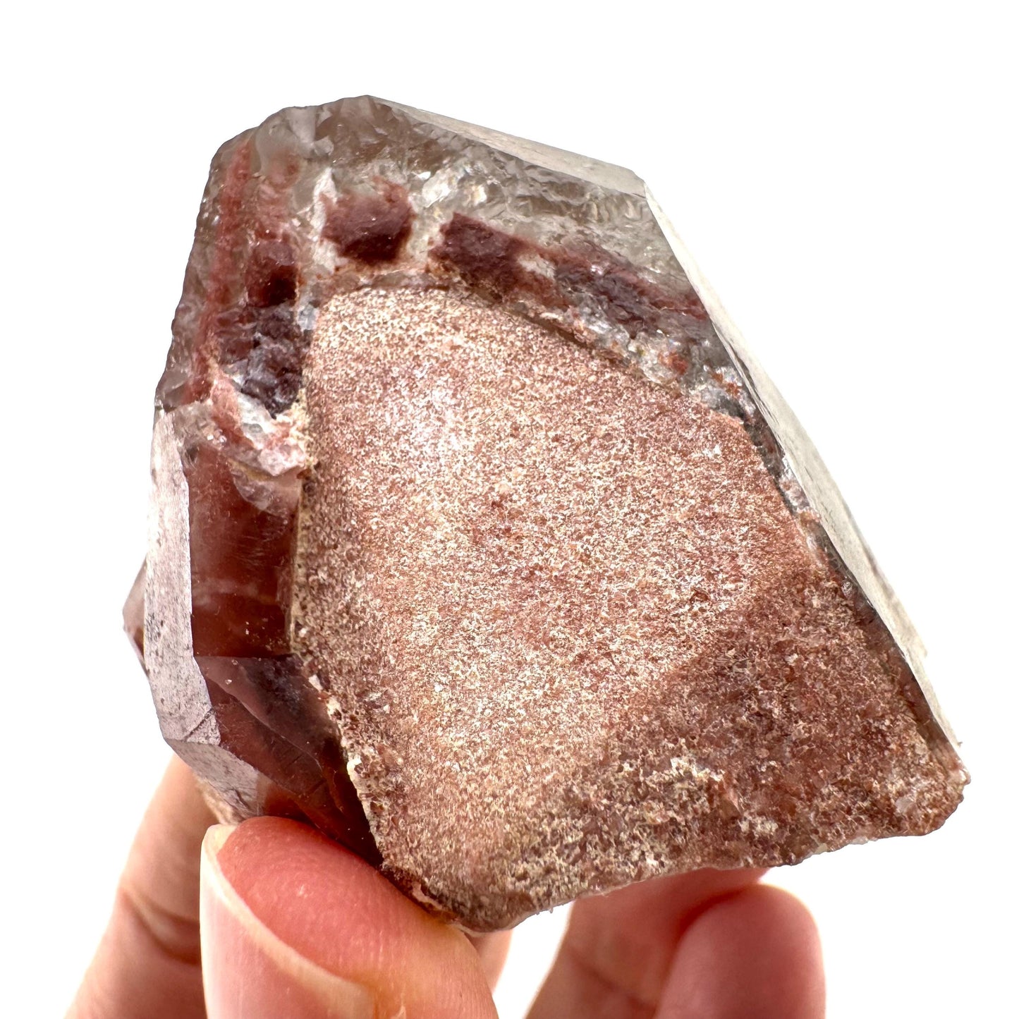Red Hematite Quartz (Zimbabwe) | fire quartz crystal, red phantom quartz, mineral specimen