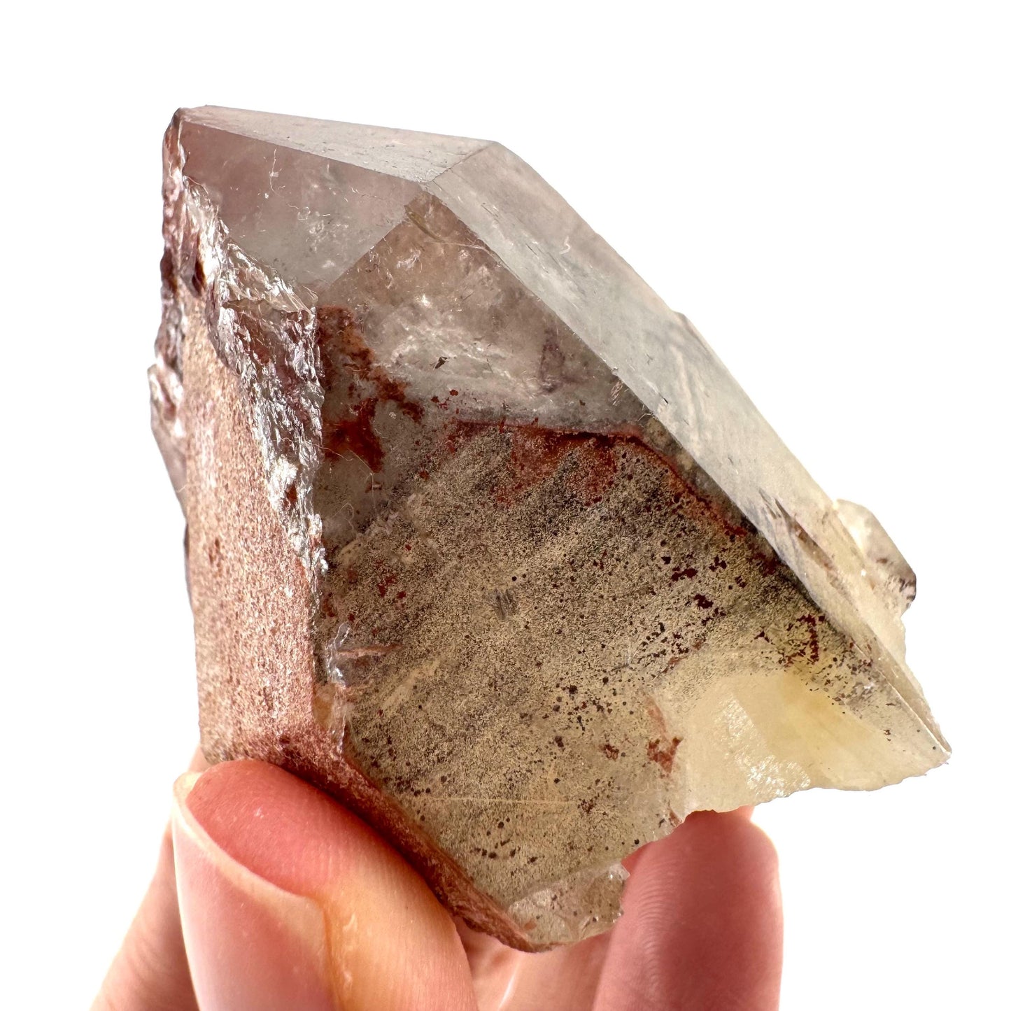 Red Hematite Quartz (Zimbabwe) | fire quartz crystal, red phantom quartz, mineral specimen