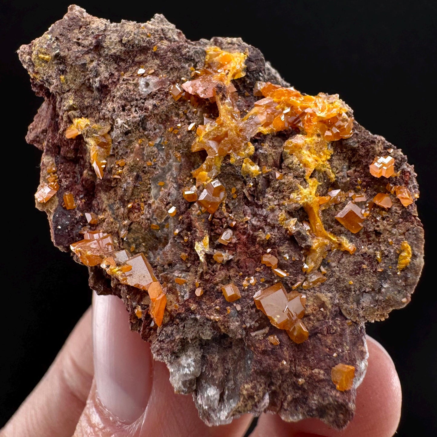 Wulfenite (Arizona, USA) | orange wulfenite crystal, mineral specimen
