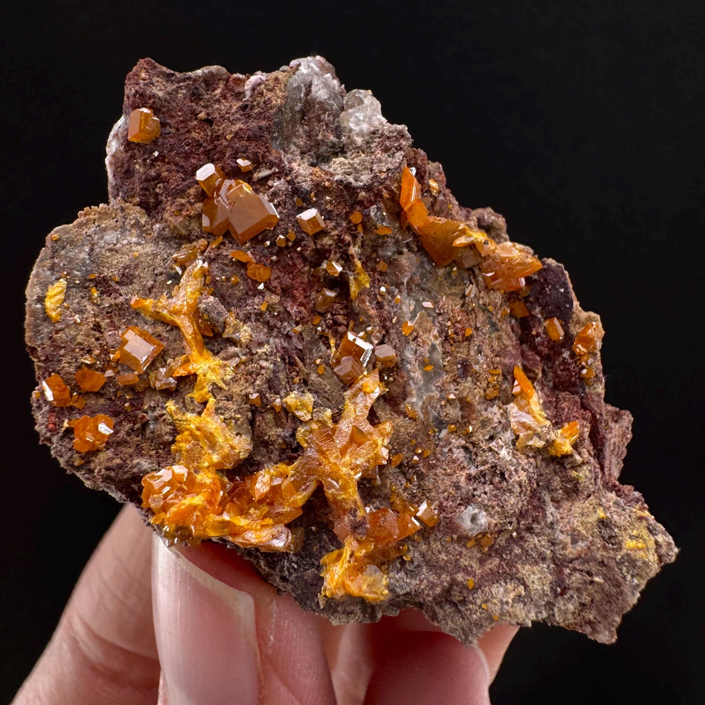 Wulfenite (Arizona, USA) | orange wulfenite crystal, mineral specimen