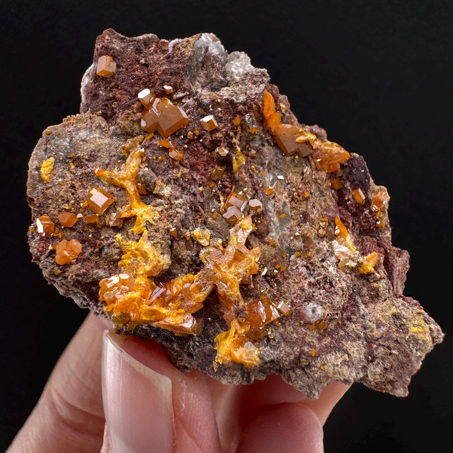 Wulfenite (Arizona, USA) | orange wulfenite crystal, mineral specimen