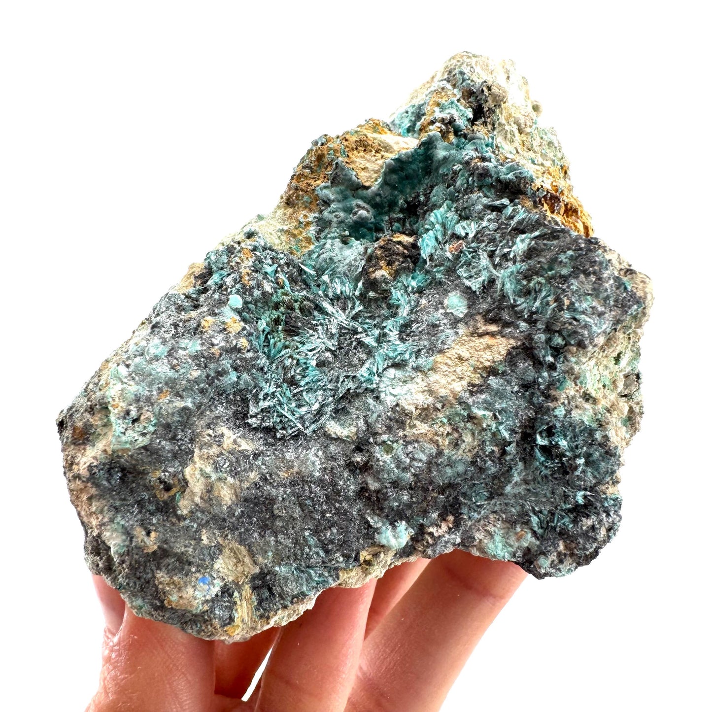 Aurichalcite (Arizona, USA) | blue aurichalcite crystal, rare mineral specimen