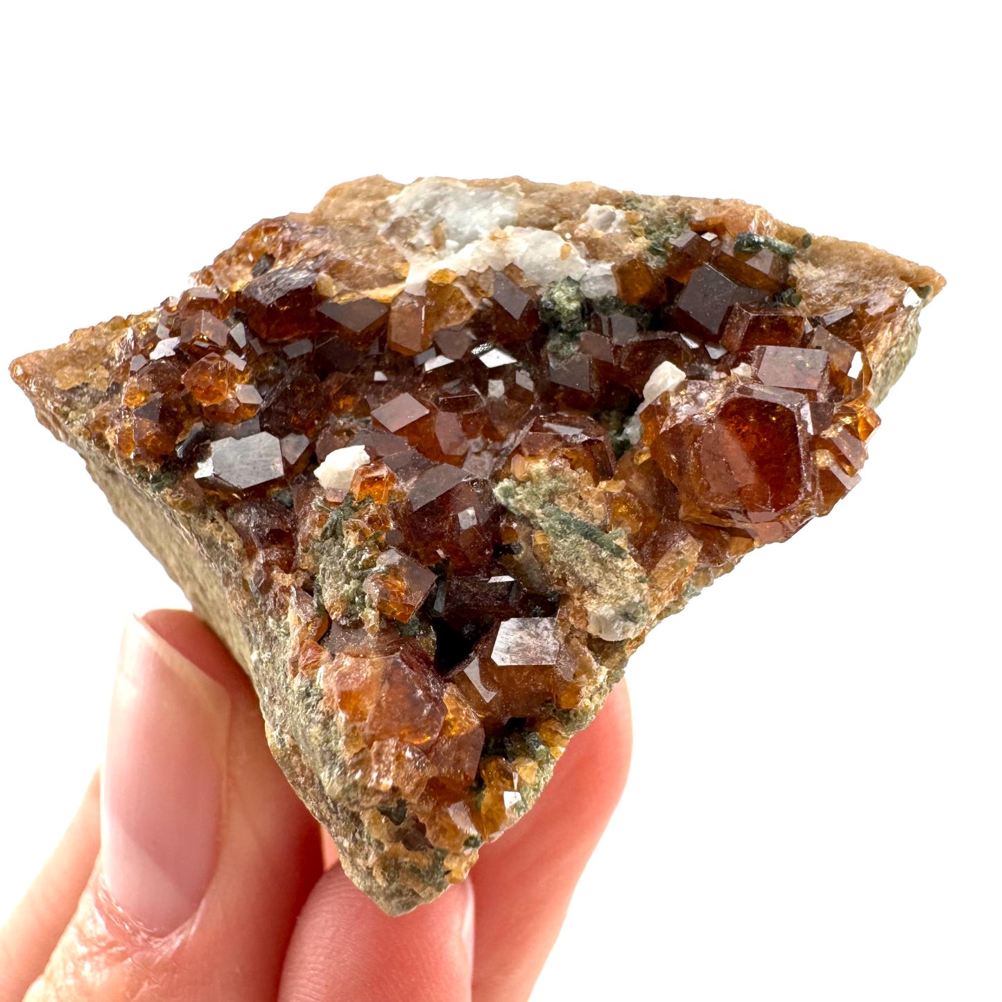 Spessartine Garnet (Pakistan) | orange garnet crystal, mineral specimen