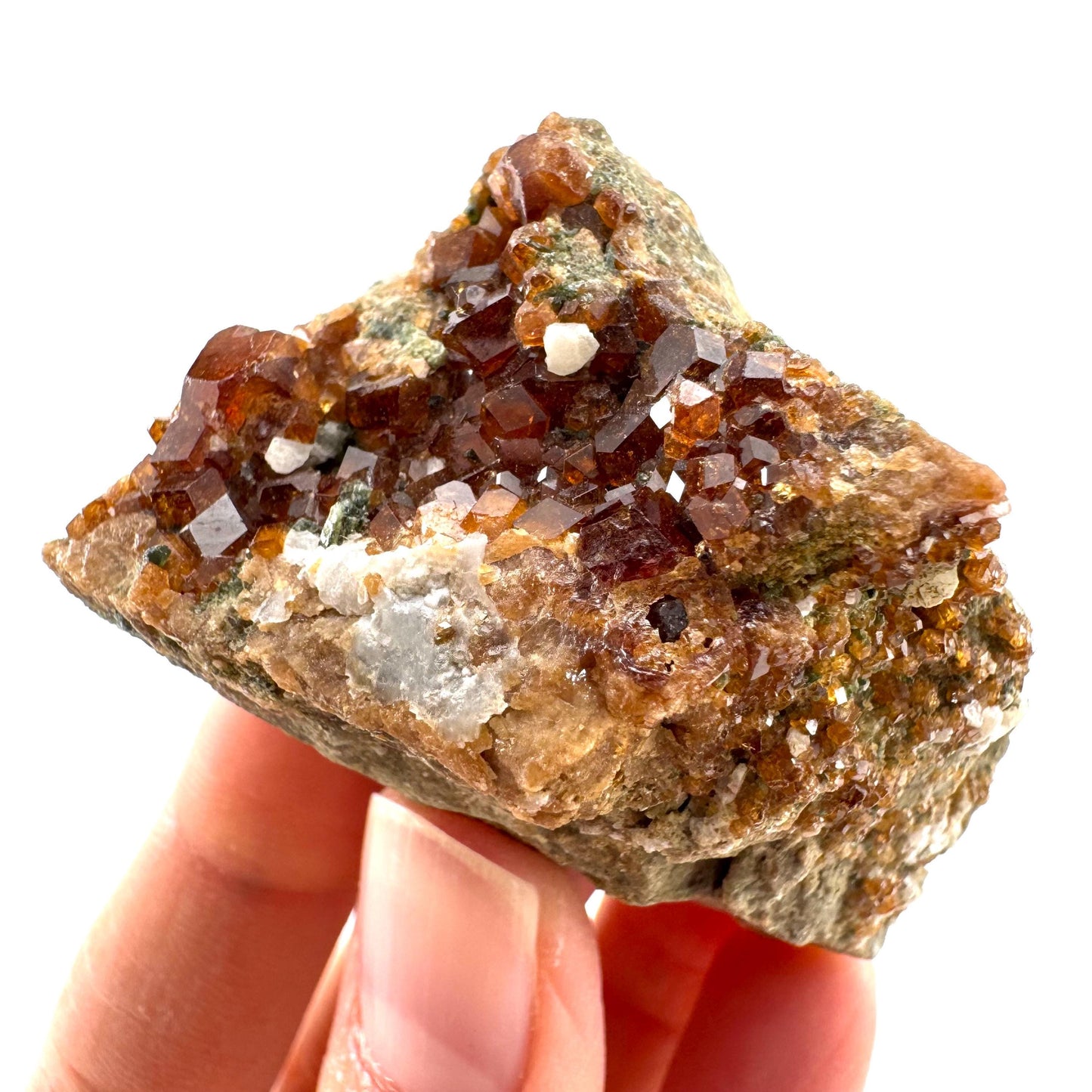 Spessartine Garnet (Pakistan) | orange garnet crystal, mineral specimen
