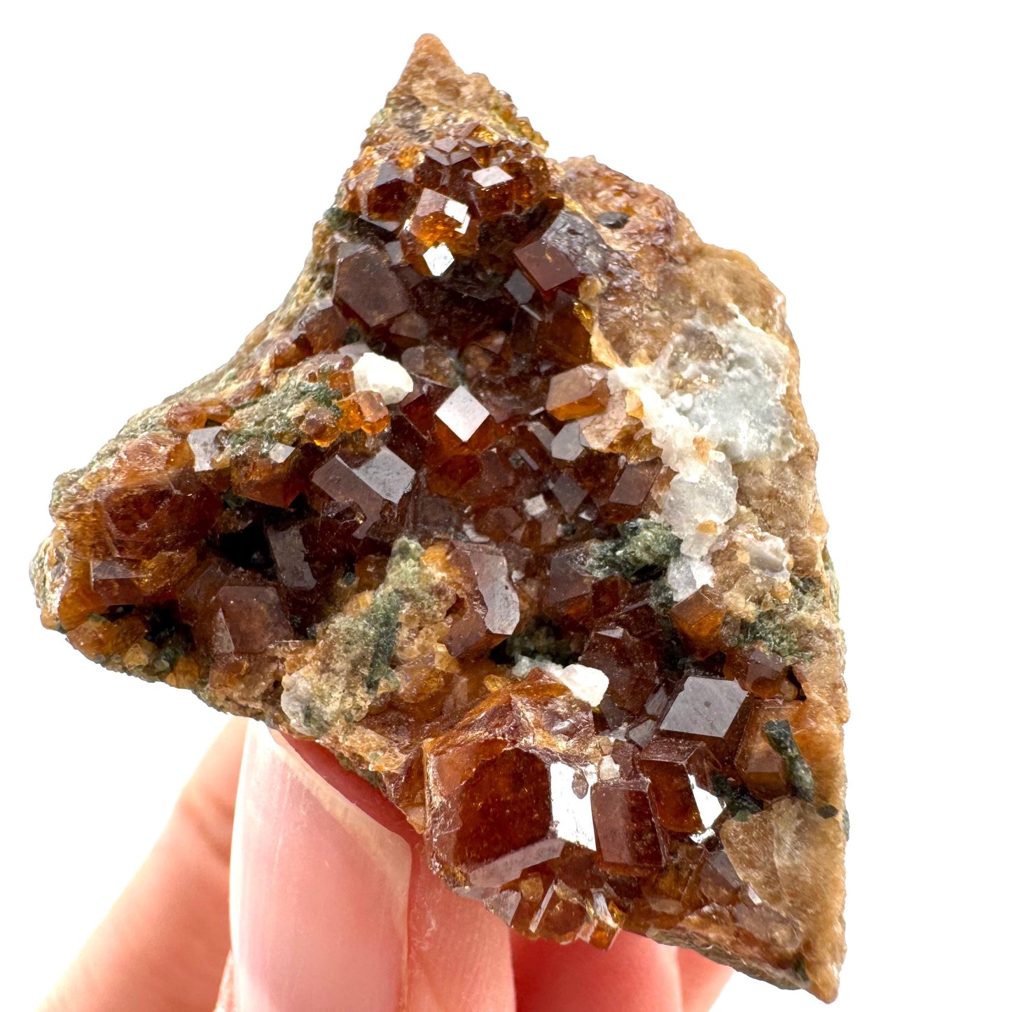 Spessartine Garnet (Pakistan) | orange garnet crystal, mineral specimen