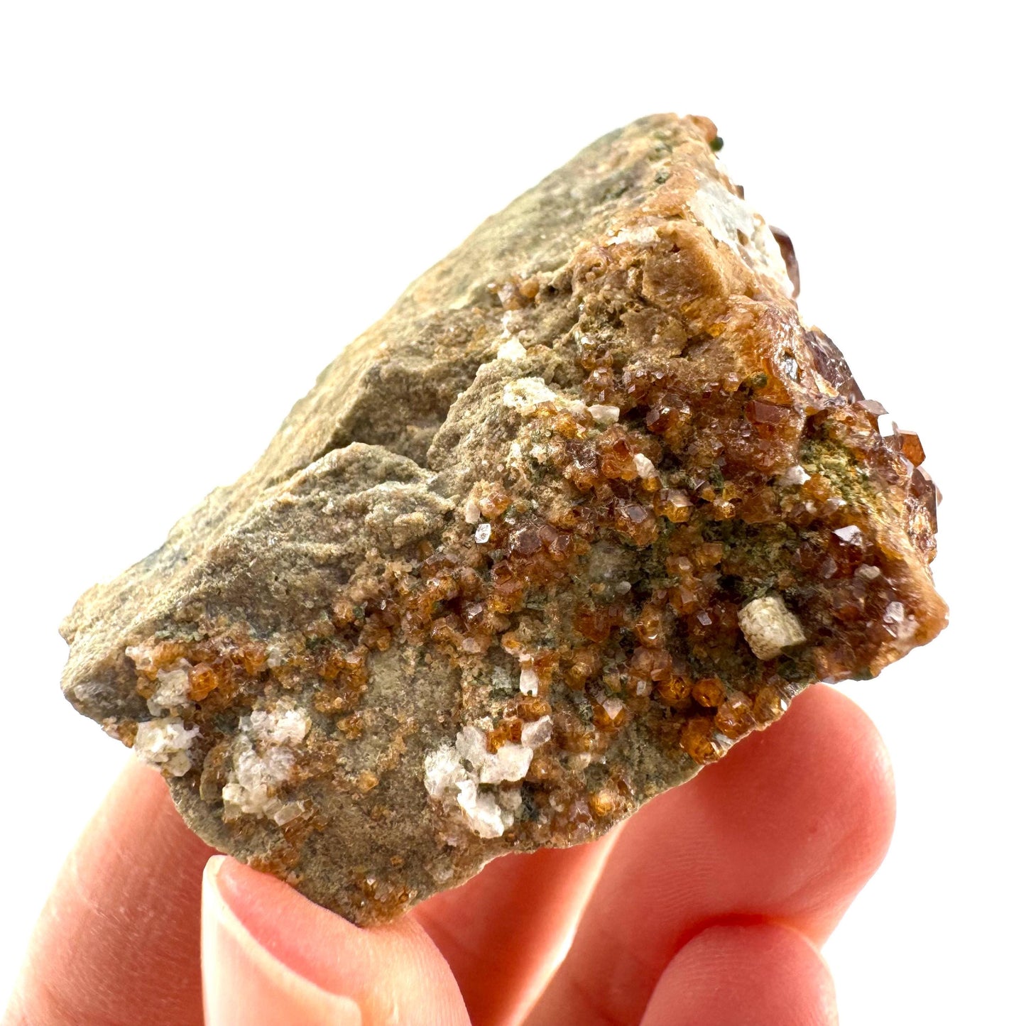 Spessartine Garnet (Pakistan) | orange garnet crystal, mineral specimen