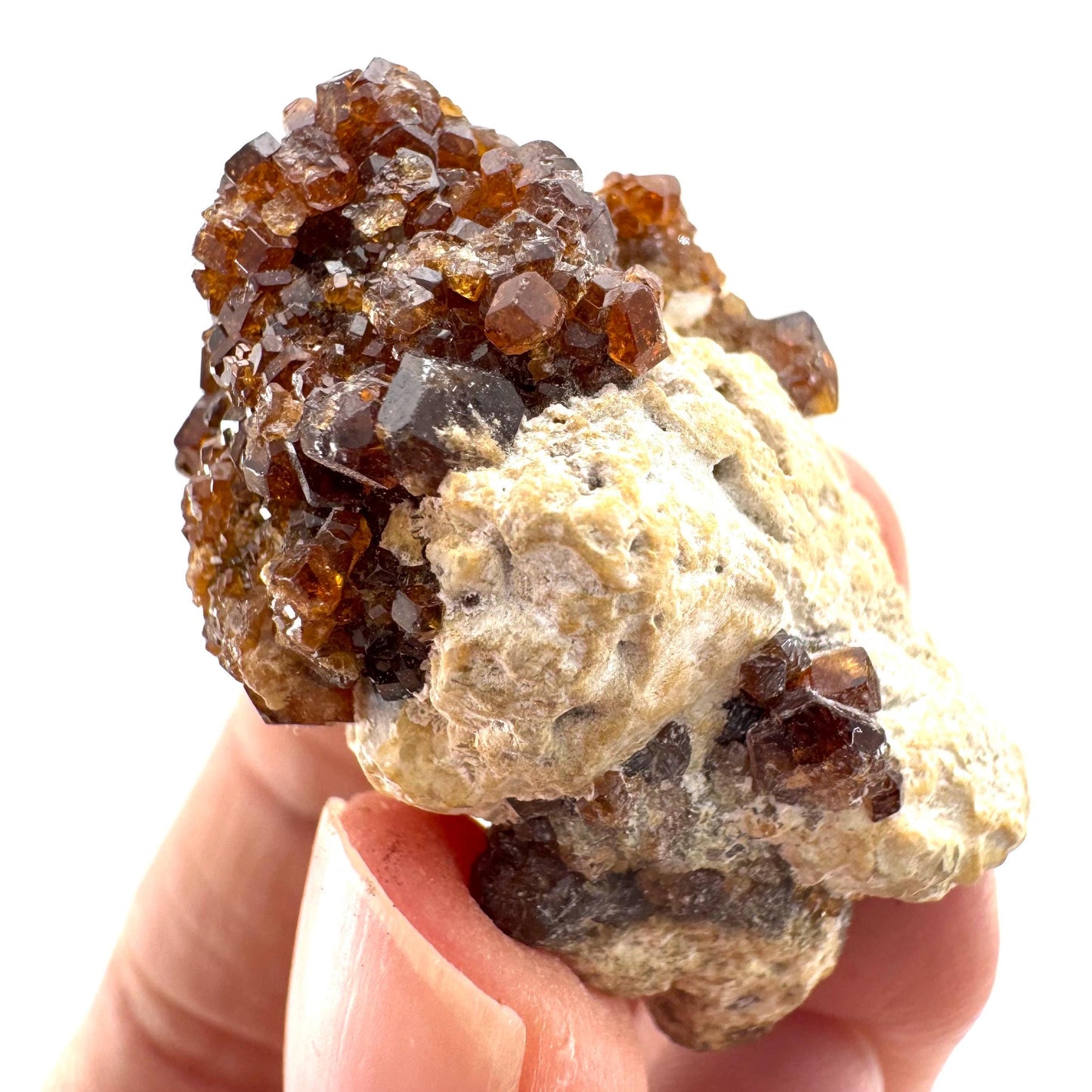 Spessartine Garnet (Pakistan) | orange garnet crystal, mineral specimen