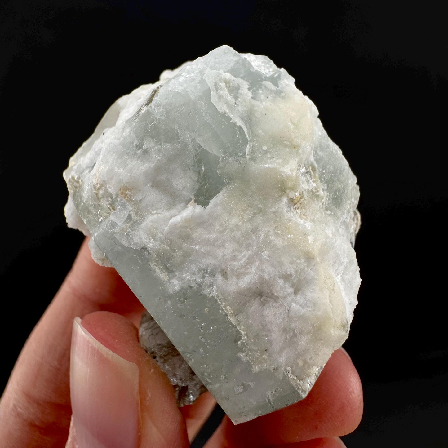 Aquamarine w/ Muscovite & Albite (Pakistan) | natural aquamarine crystal, mineral specimen