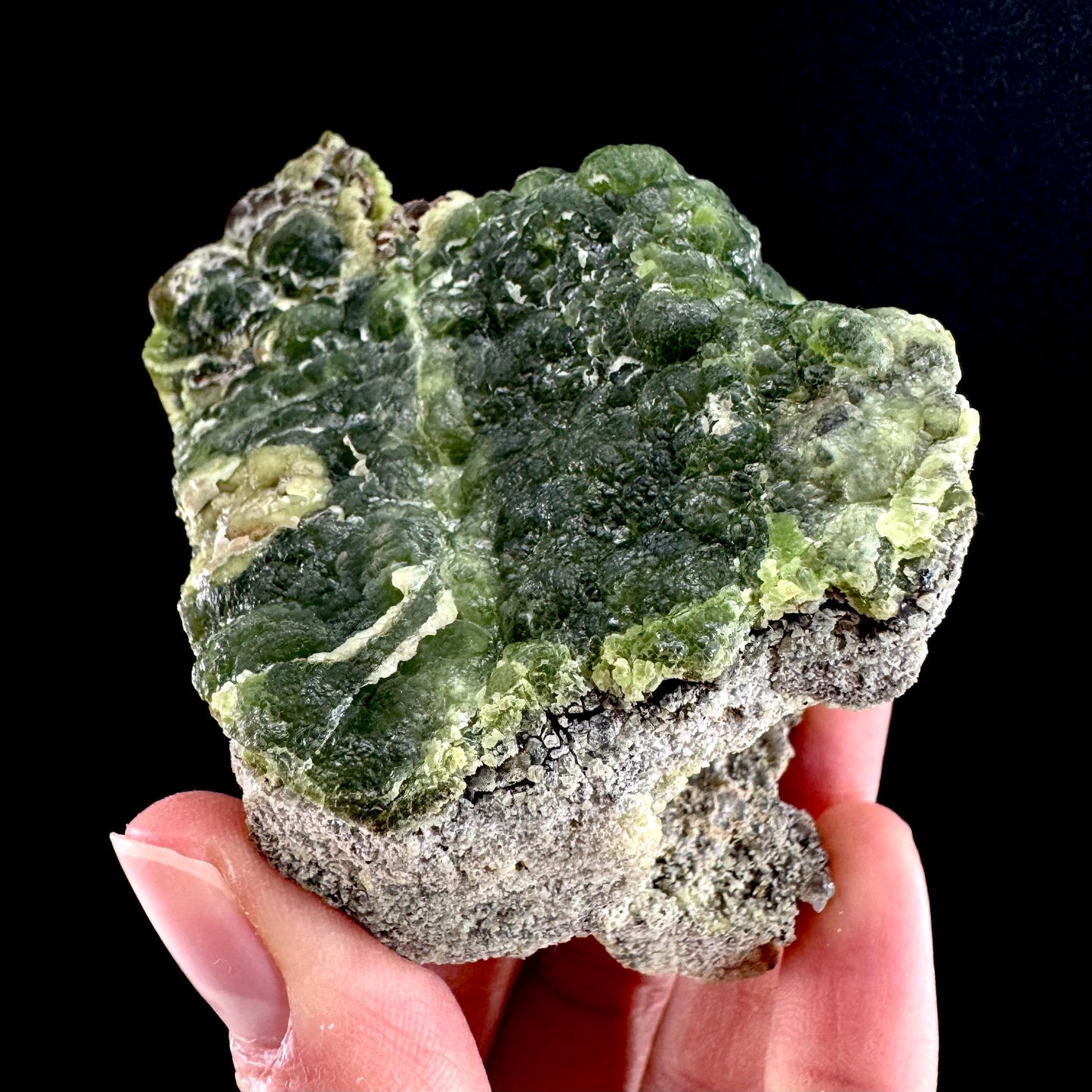 Cuprian Smithsonite (Arizona, USA) | green smithsonite crystal, rare mineral specimen