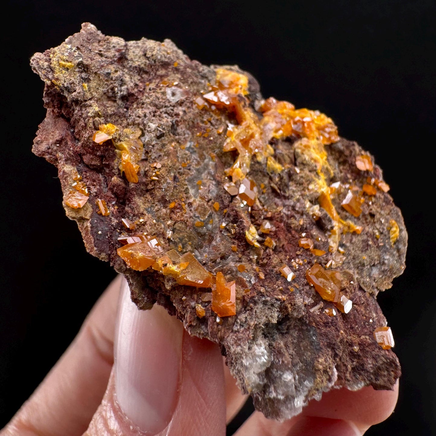 Wulfenite (Arizona, USA) | orange wulfenite crystal, mineral specimen