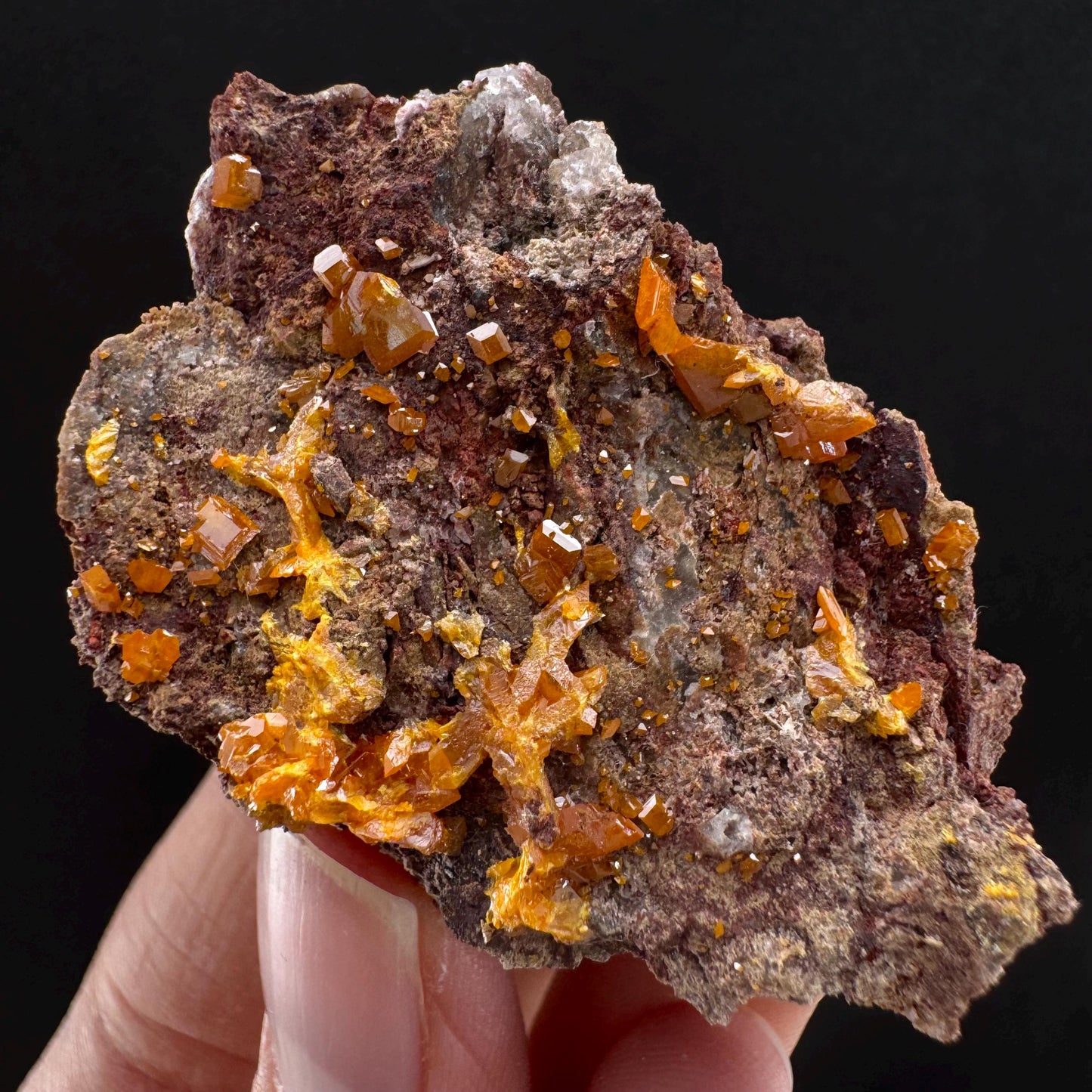 Wulfenite (Arizona, USA) | orange wulfenite crystal, mineral specimen
