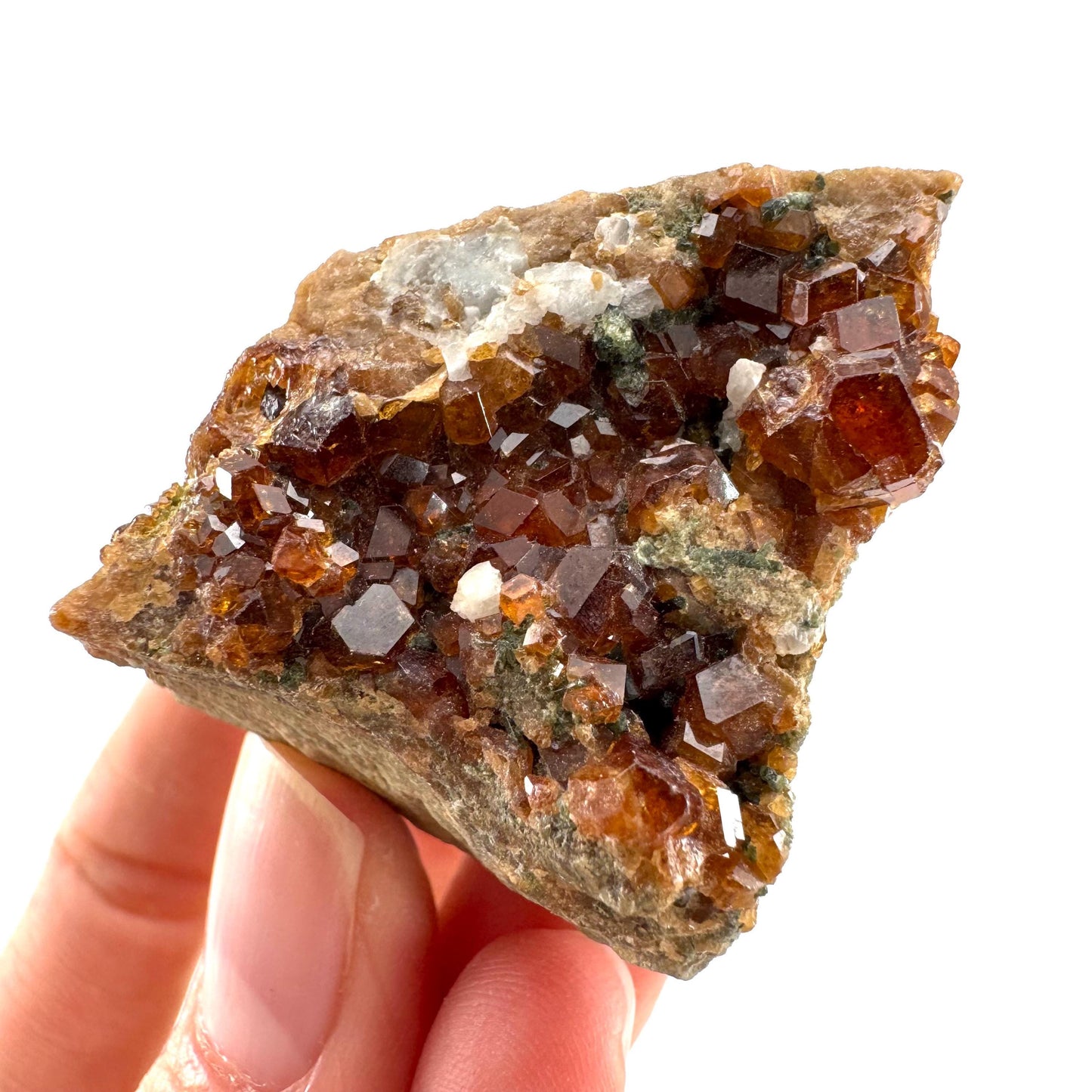 Spessartine Garnet (Pakistan) | orange garnet crystal, mineral specimen