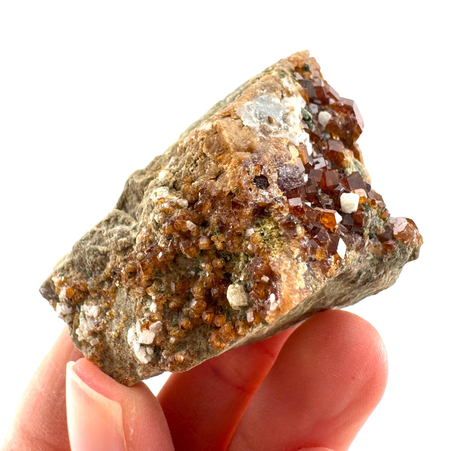 Spessartine Garnet (Pakistan) | orange garnet crystal, mineral specimen