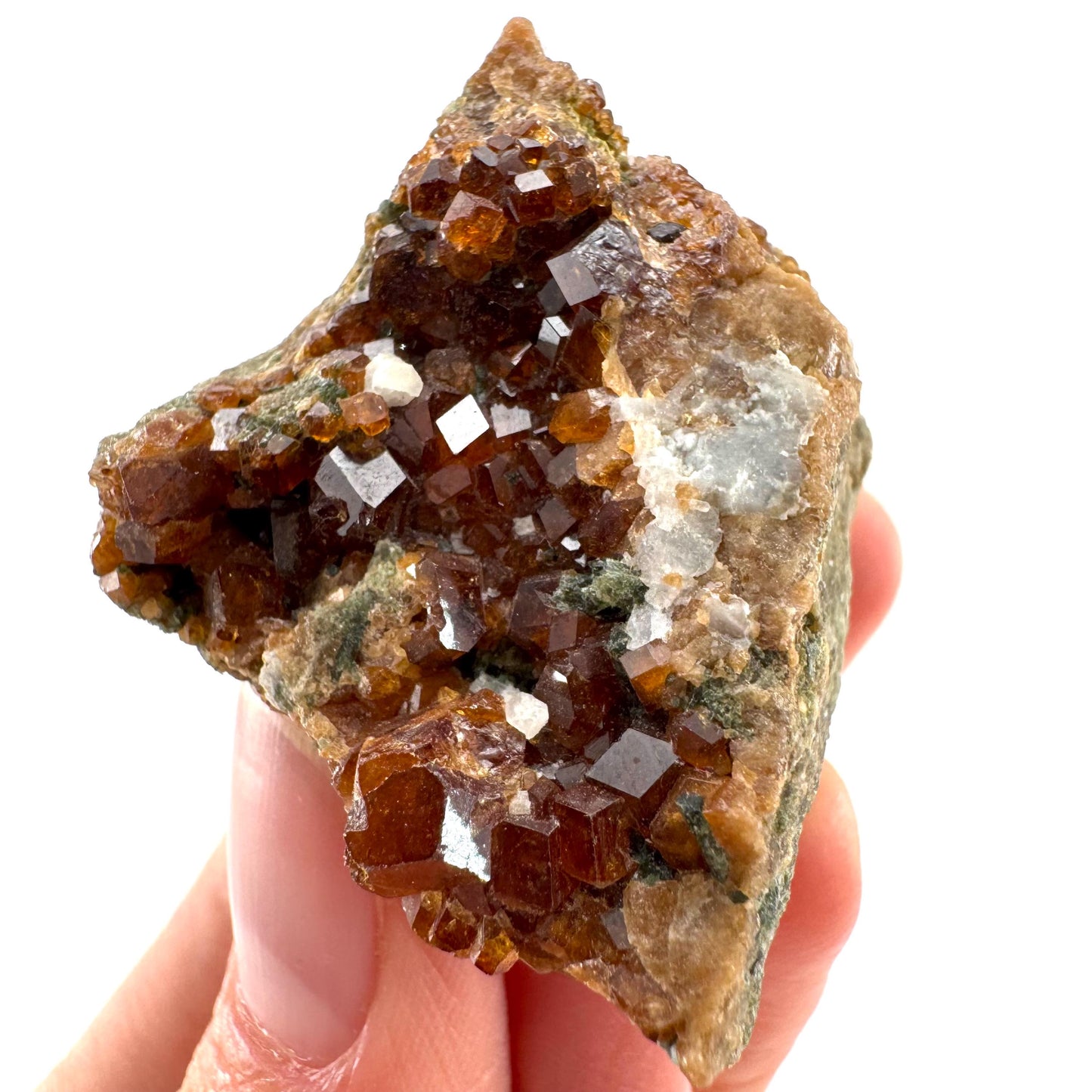 Spessartine Garnet (Pakistan) | orange garnet crystal, mineral specimen