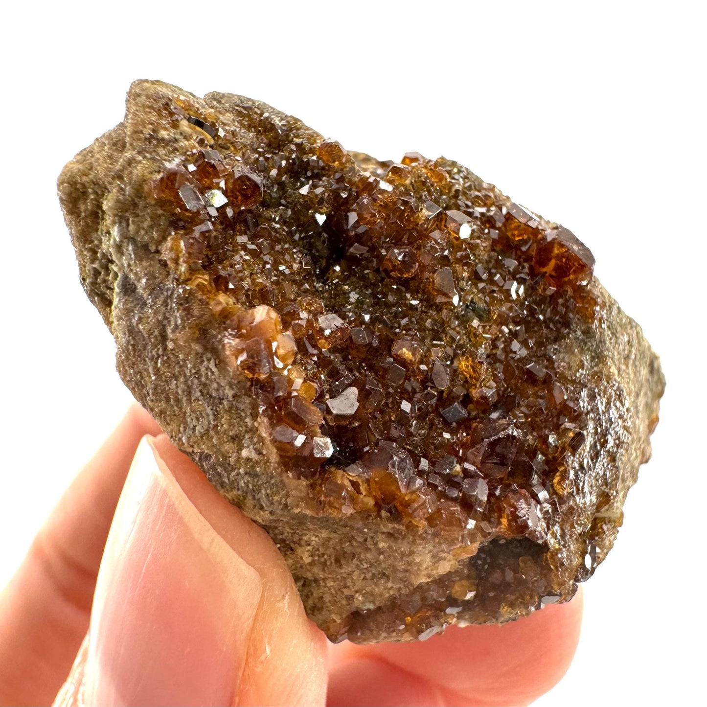 Spessartine Garnet (Pakistan) | orange garnet crystal, mineral specimen