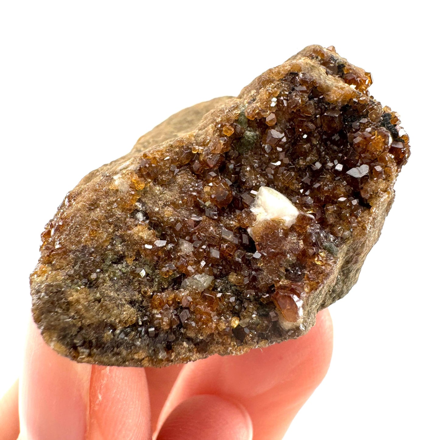 Spessartine Garnet (Pakistan) | orange garnet crystal, mineral specimen