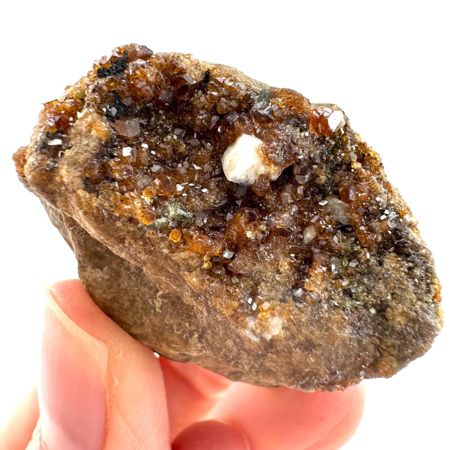Spessartine Garnet (Pakistan) | orange garnet crystal, mineral specimen