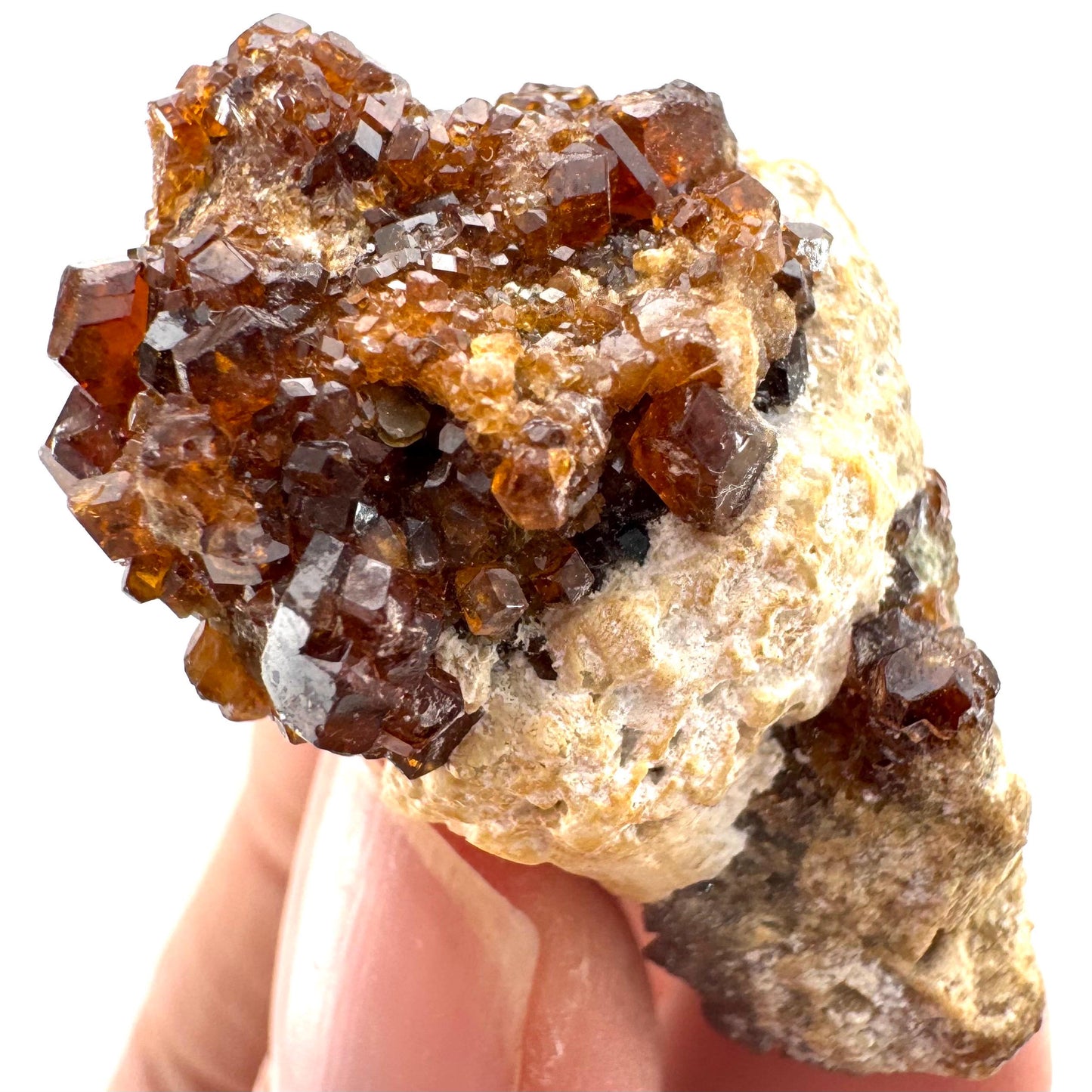 Spessartine Garnet (Pakistan) | orange garnet crystal, mineral specimen
