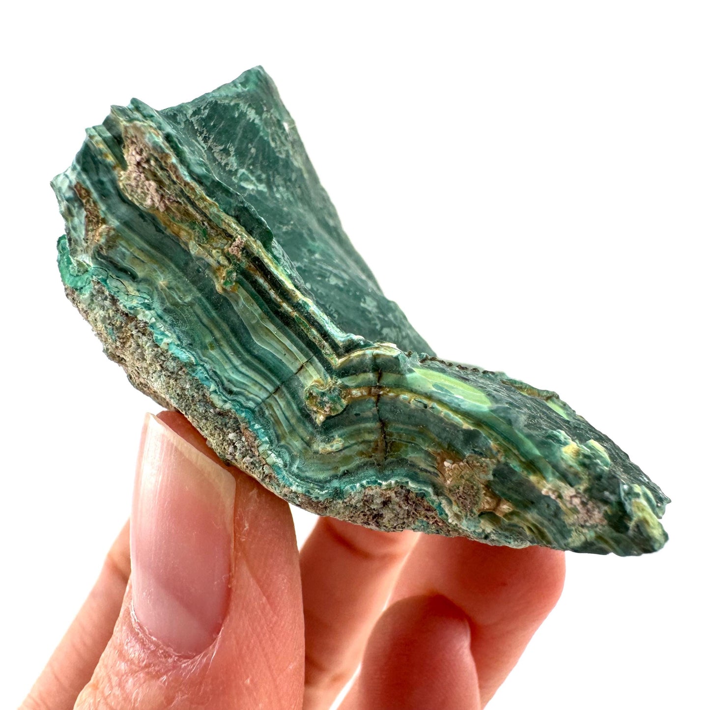 Chrysocolla & Malachite (DR Congo) | botryoidal chrysocolla crystal, mineral specimen