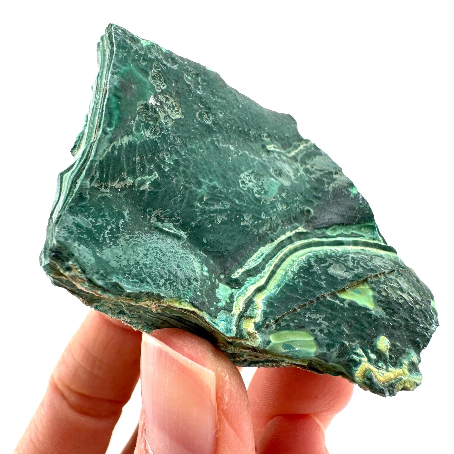 Chrysocolla & Malachite (DR Congo) | botryoidal chrysocolla crystal, mineral specimen