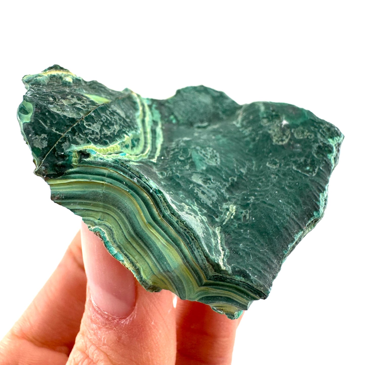 Chrysocolla & Malachite (DR Congo) | botryoidal chrysocolla crystal, mineral specimen