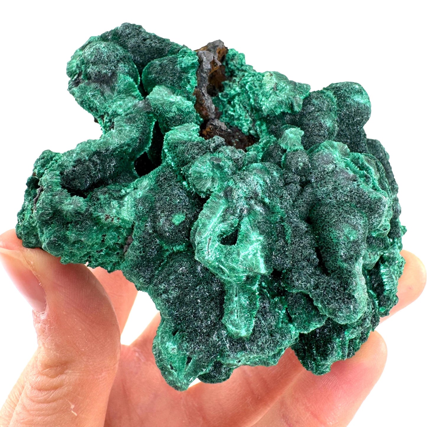 Fibrous Malachite (DR Congo) | raw green malachite crystal, mineral specimen