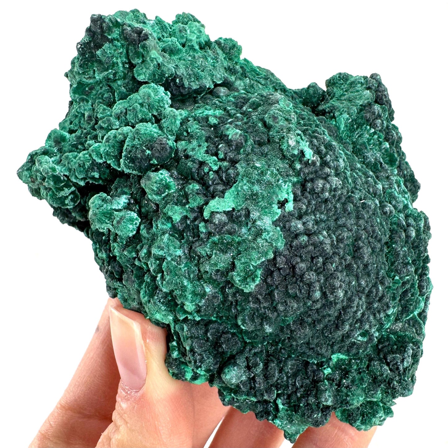Fibrous Malachite (DR Congo) | raw green malachite crystal, mineral specimen