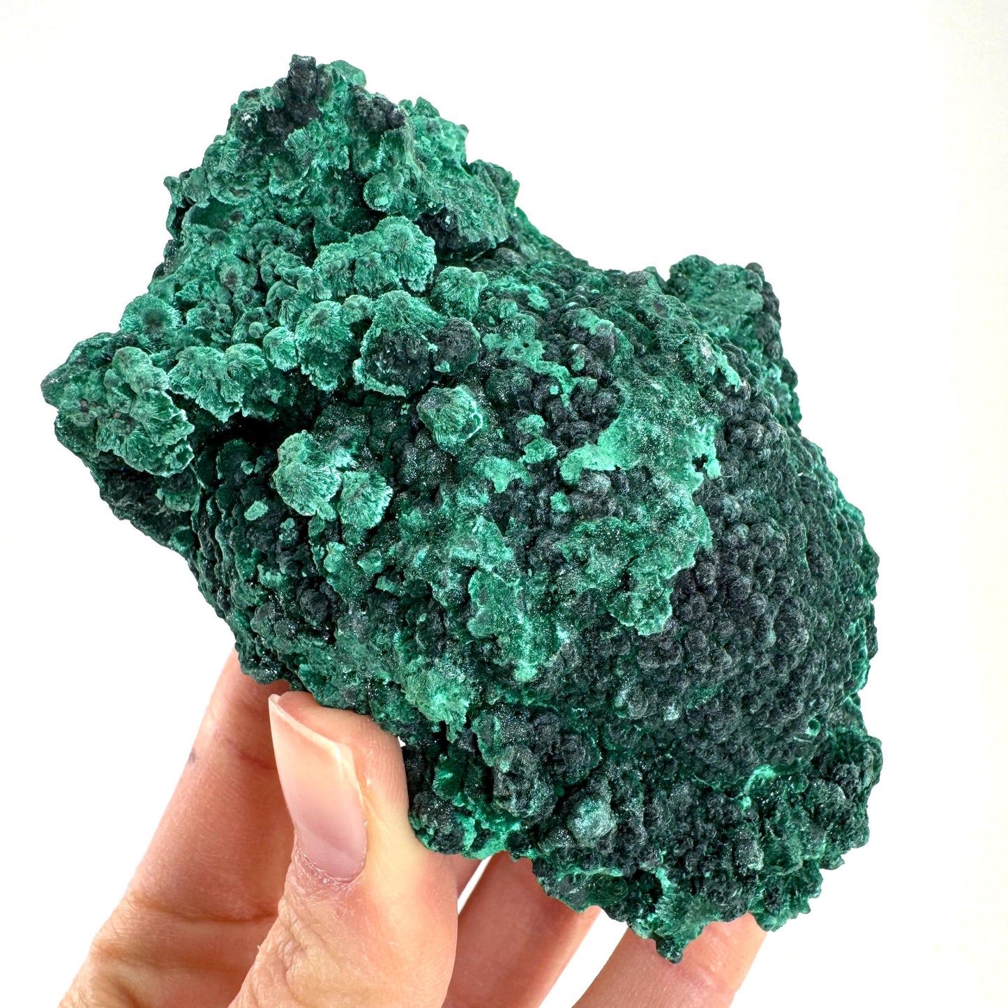 Fibrous Malachite (DR Congo) | raw green malachite crystal, mineral specimen