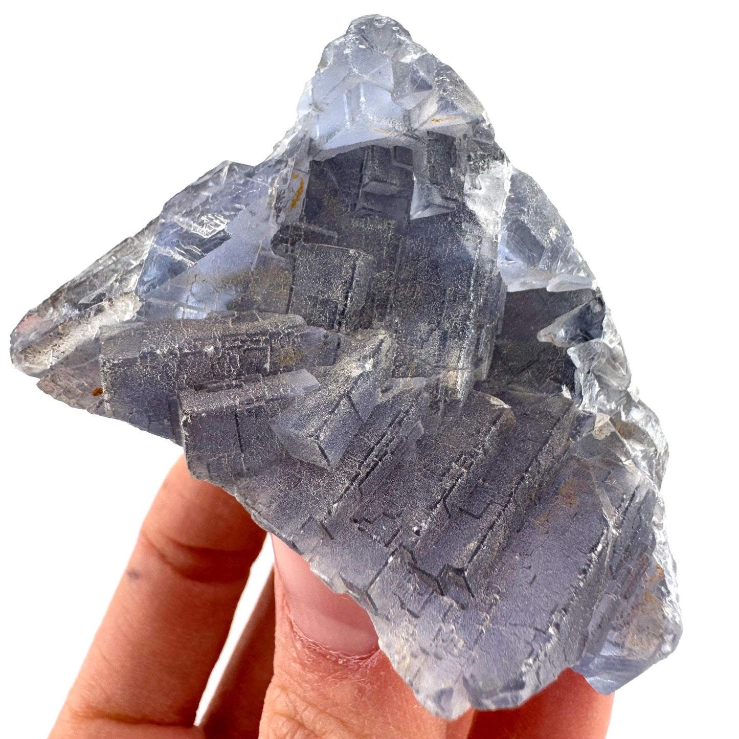 Blue Fluorite (Pakistan) | blue fluorite crystal cluster, mineral specimen