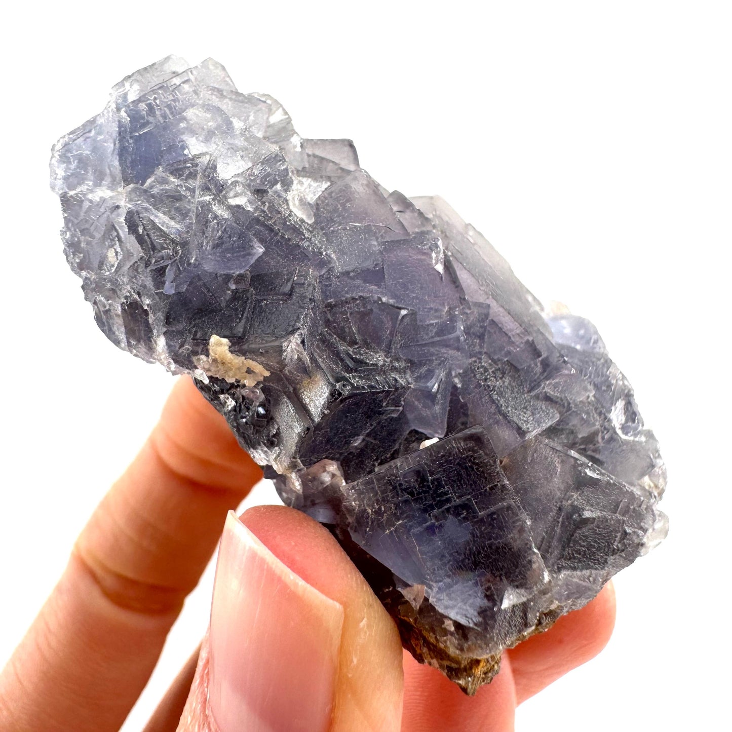 Blue Fluorite (Pakistan) | blue fluorite crystal cluster, mineral specimen