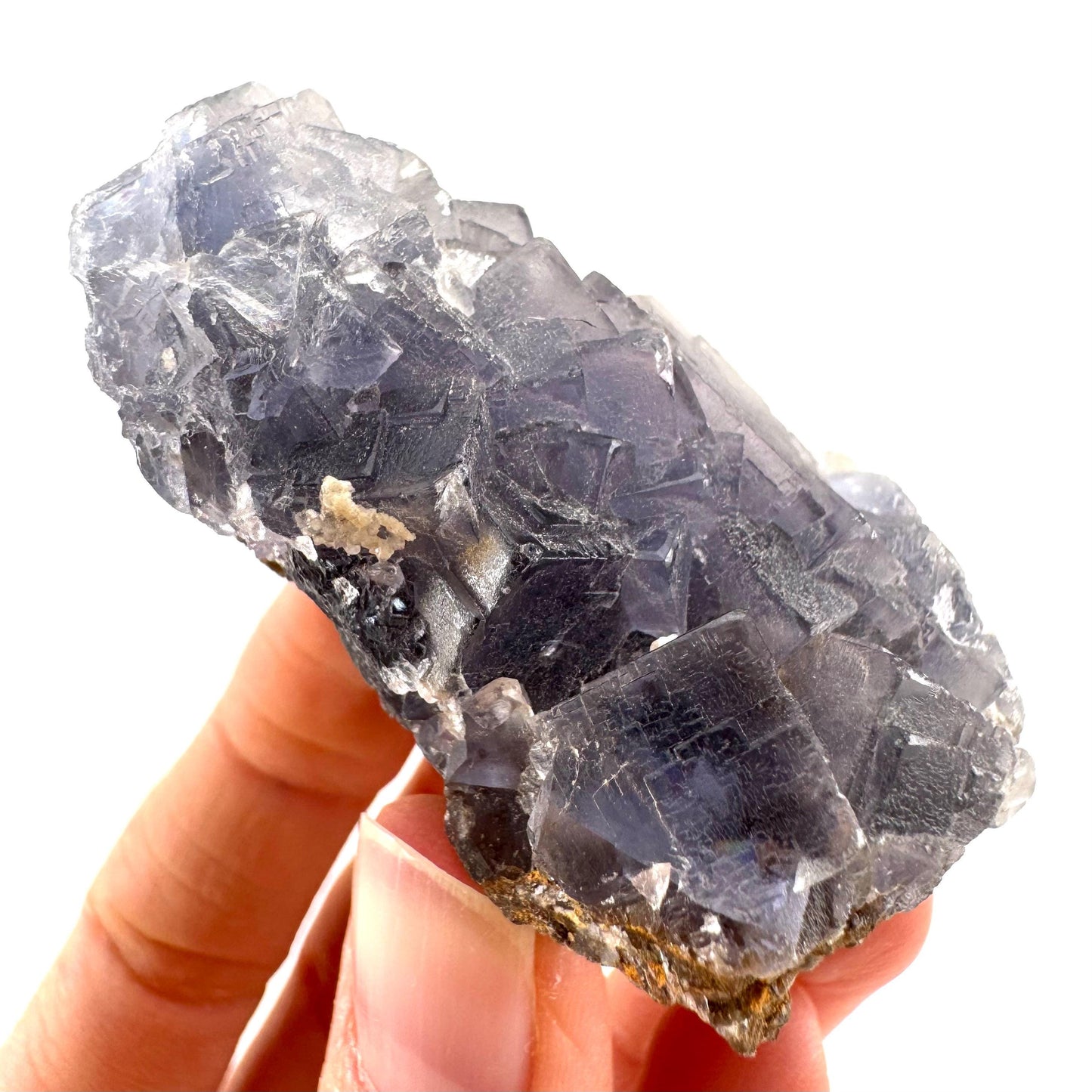 Blue Fluorite (Pakistan) | blue fluorite crystal cluster, mineral specimen