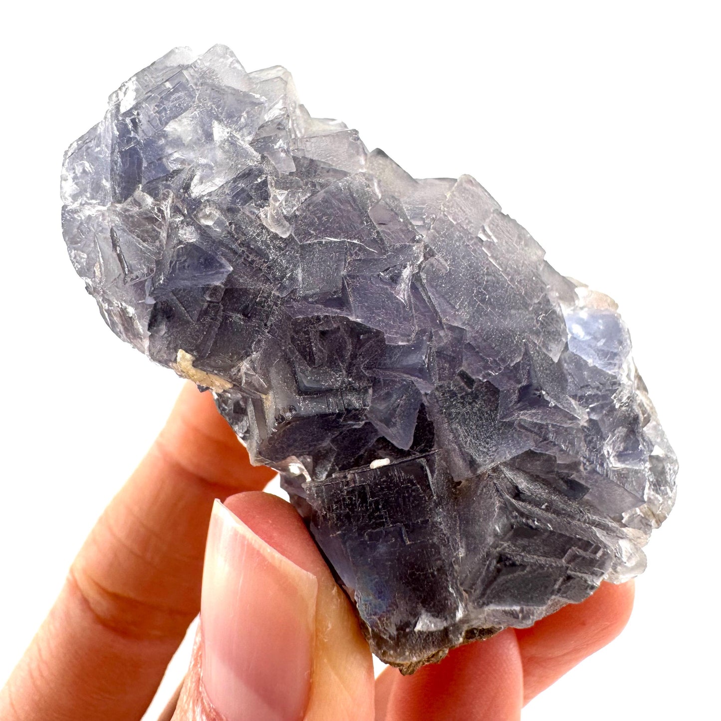 Blue Fluorite (Pakistan) | blue fluorite crystal cluster, mineral specimen