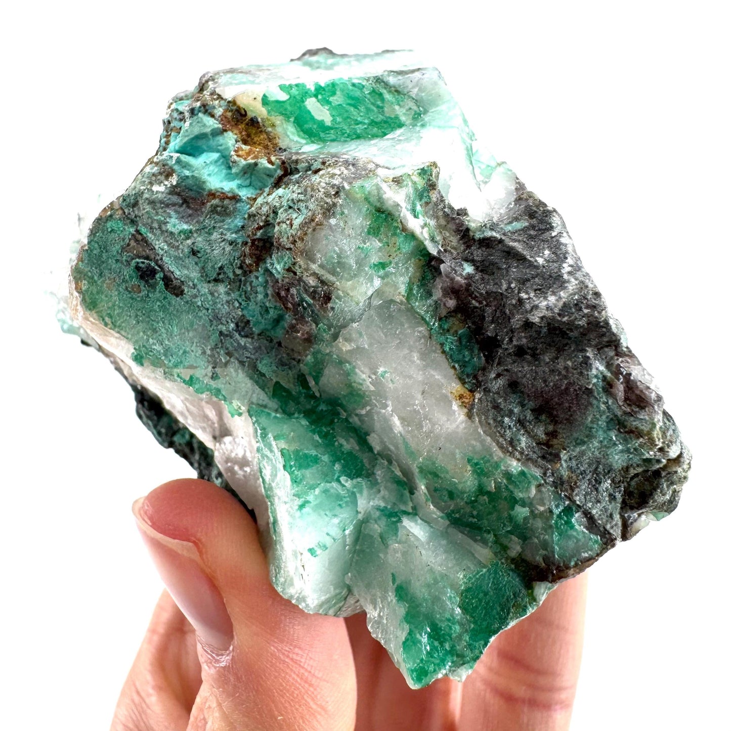 Ajoite in Quartz (South Africa) | raw ajoite, raw crystals, mineral specimen, Ajoite quartz crystal