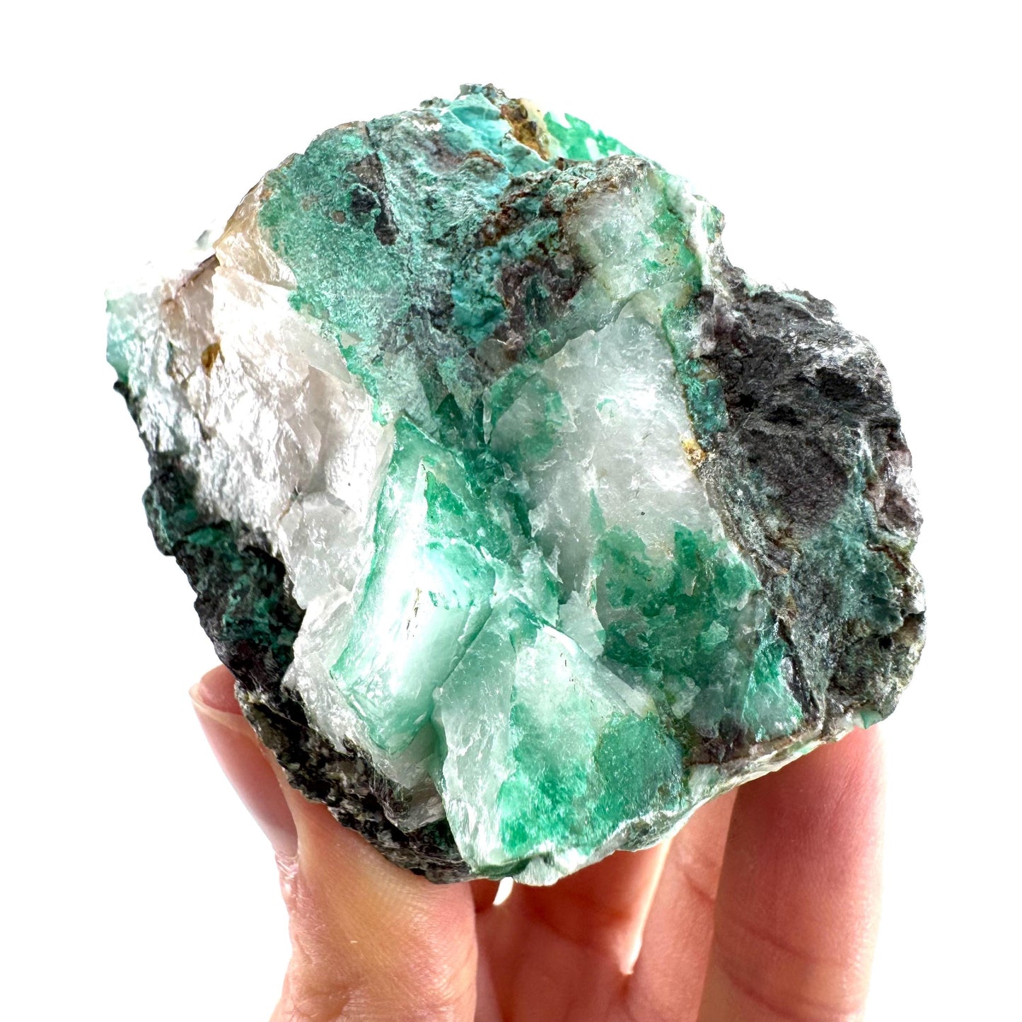 Ajoite in Quartz (South Africa) | raw ajoite, raw crystals, mineral specimen, Ajoite quartz crystal