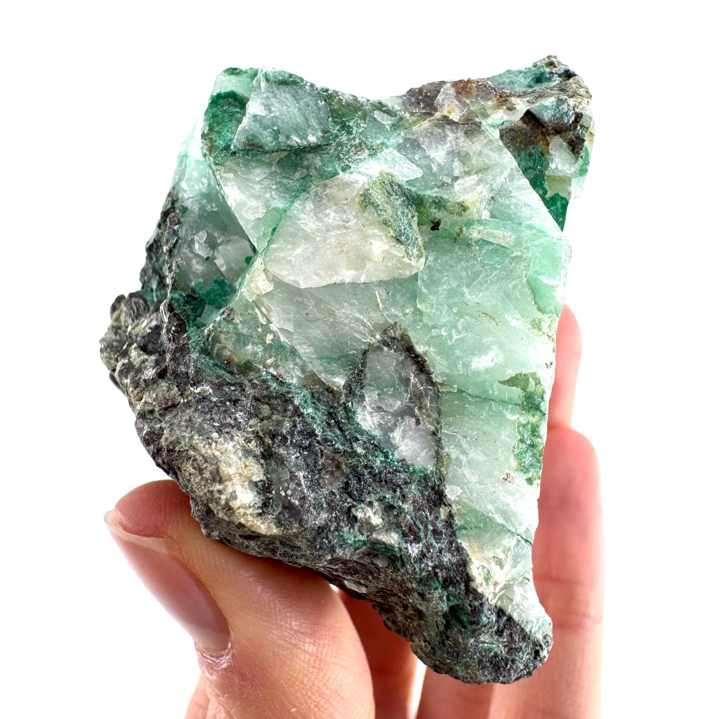 Ajoite in Quartz (South Africa) | raw ajoite, raw crystals, mineral specimen, Ajoite quartz crystal