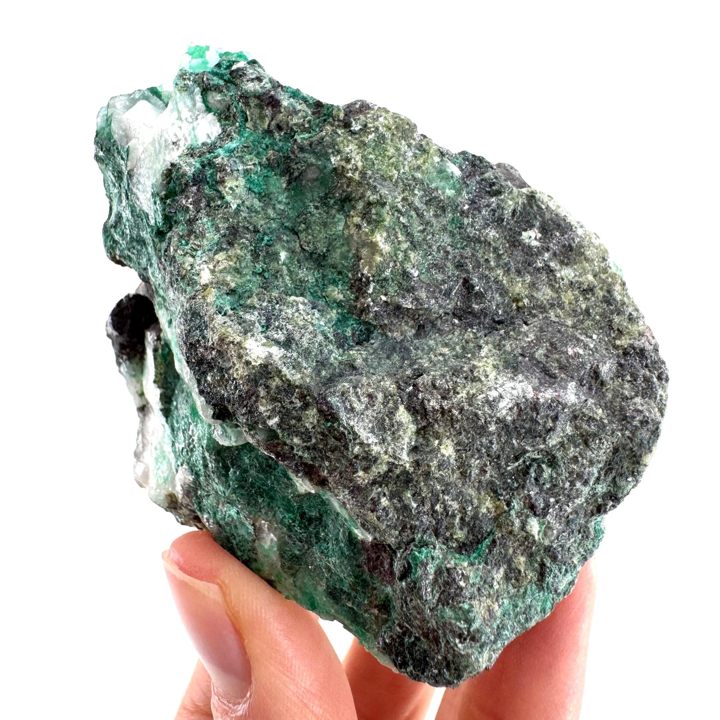 Ajoite in Quartz (South Africa) | raw ajoite, raw crystals, mineral specimen, Ajoite quartz crystal