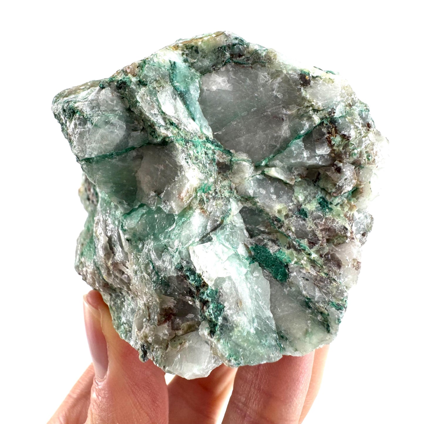 Ajoite in Quartz (South Africa) | raw ajoite, raw crystals, mineral specimen, Ajoite quartz crystal
