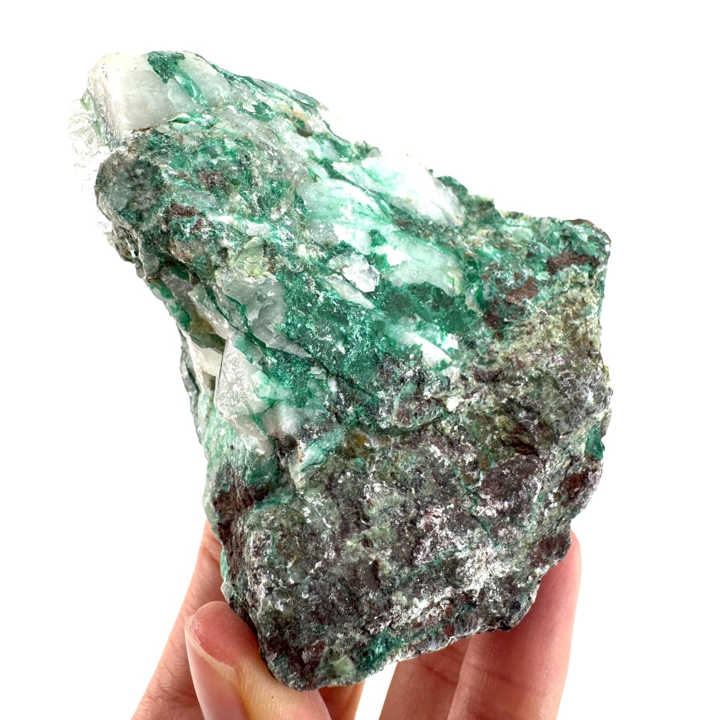 Ajoite in Quartz (South Africa) | raw ajoite, raw crystals, mineral specimen, Ajoite quartz crystal